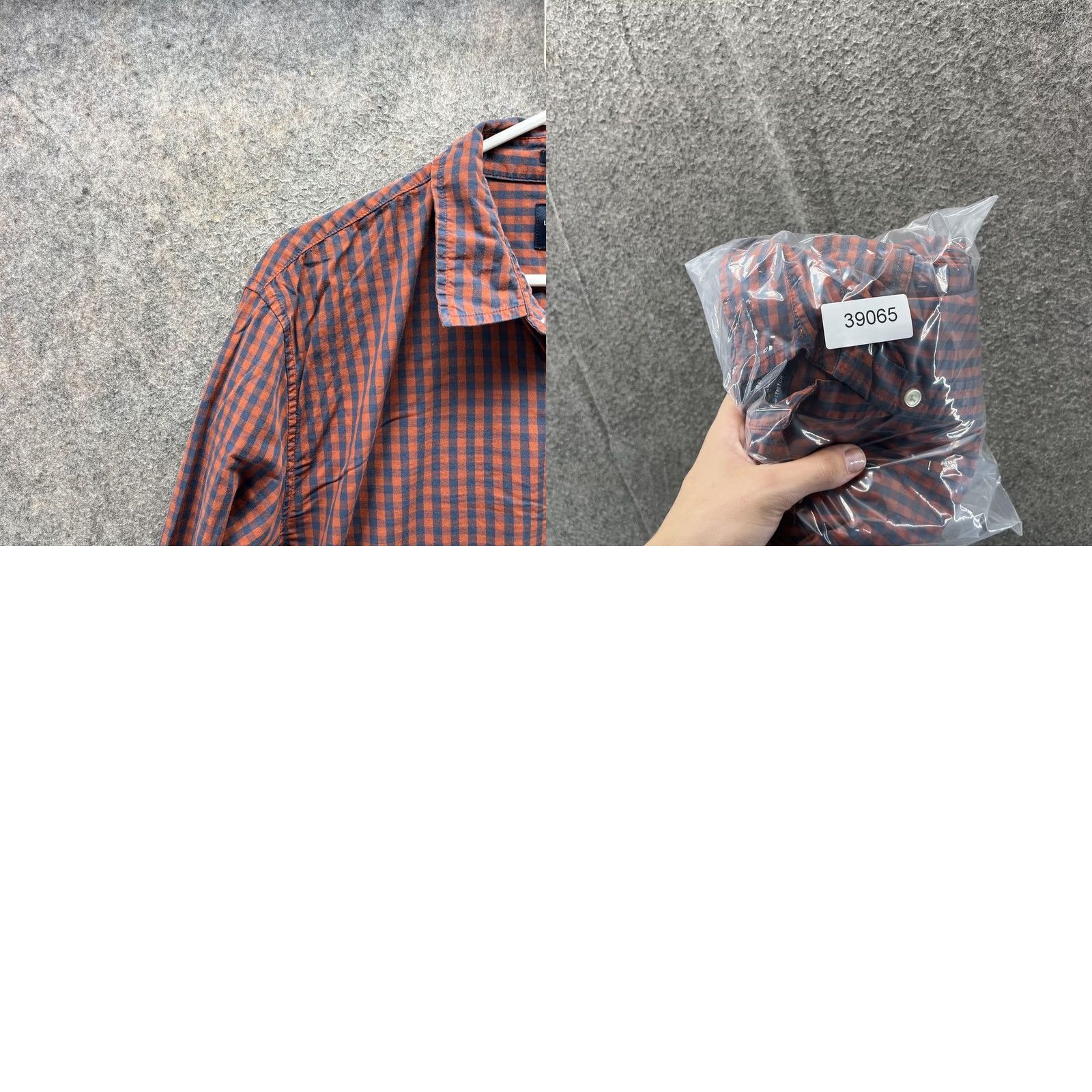 Lucky Brand Lucky Brand Shirt Mens XL Orange Check Saturday Stretch Slim Fit Button Front Size US XL / EU 56 / 4 - 8 Thumbnail