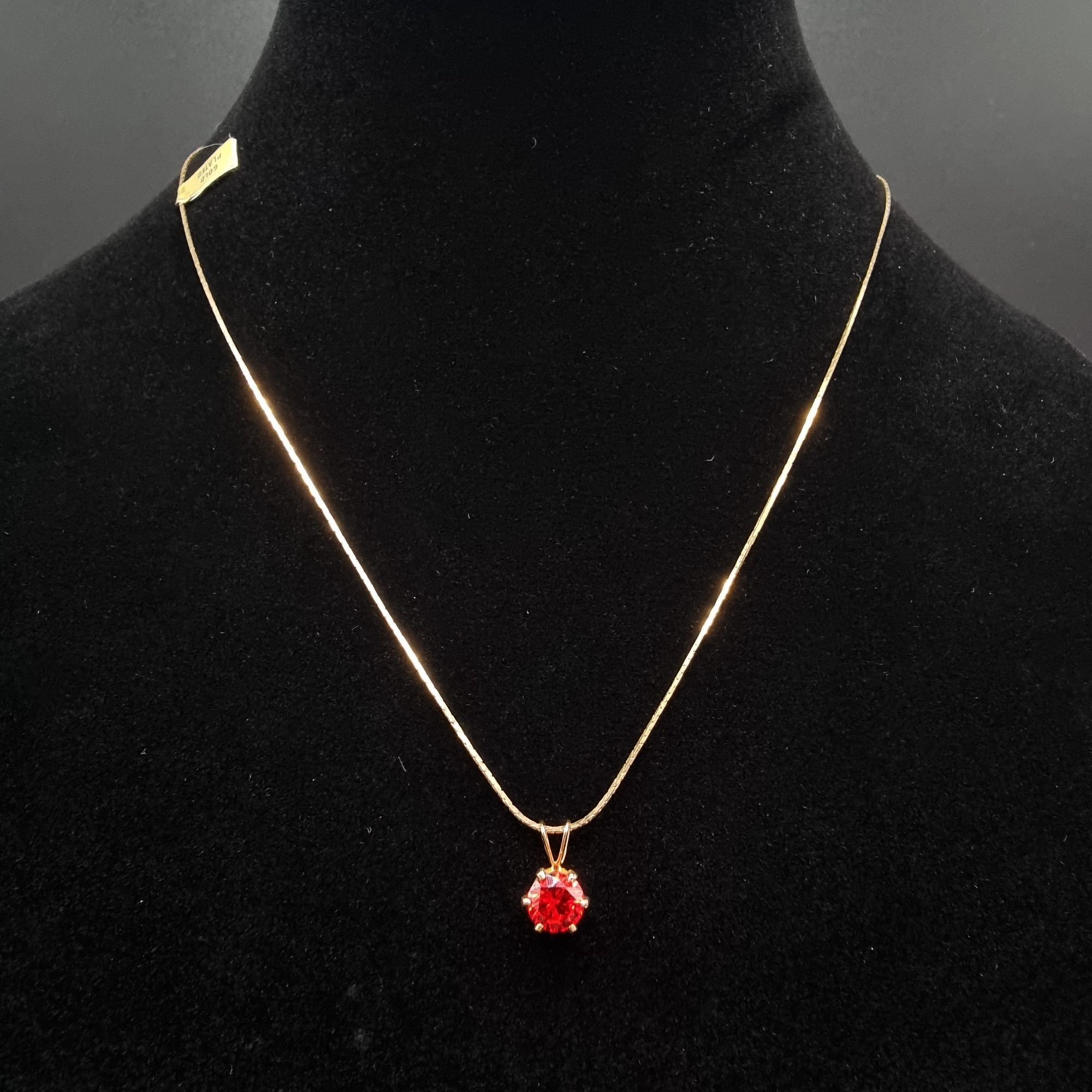 Vintage Vintage 1980s-90s Made In Korea Gold Plated Necklace With Re Size ONE SIZE - 2 Thumbnail