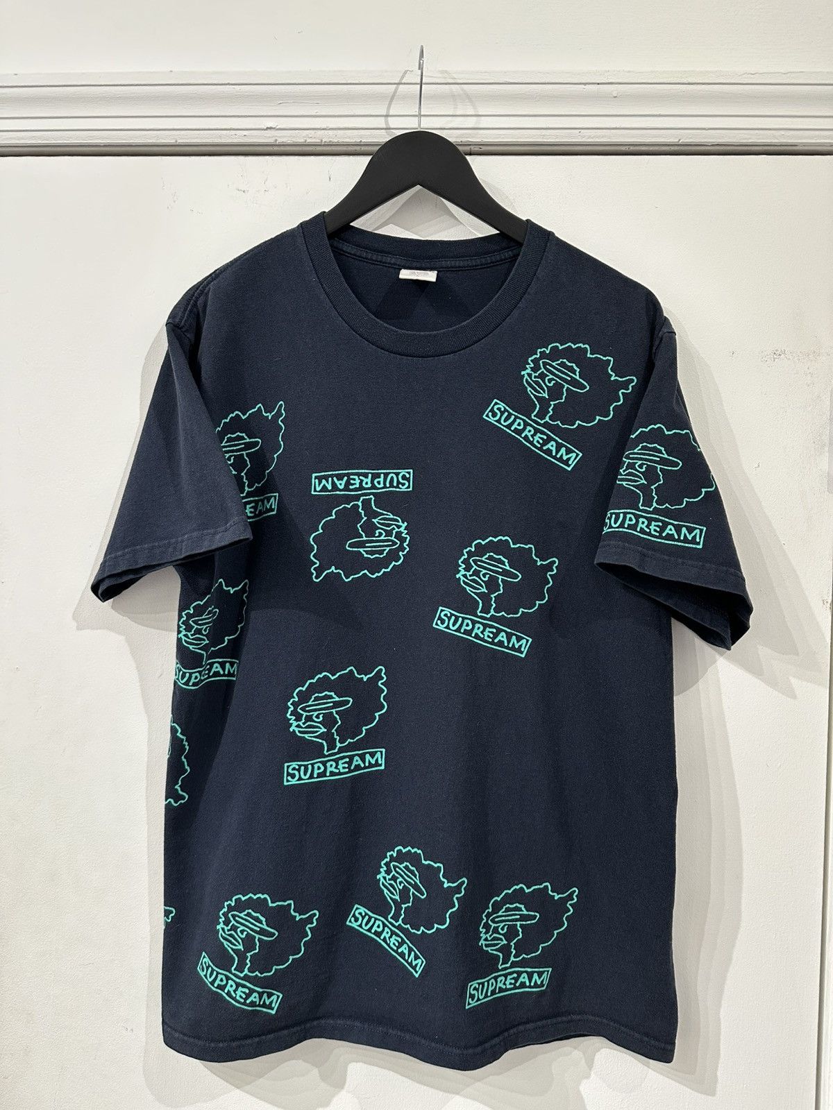 Supreme Supreme Gonz Heads All-Over Print T-Shirt Navy Size L Size US L / EU 52-54 / 3 - 1 Thumbnail