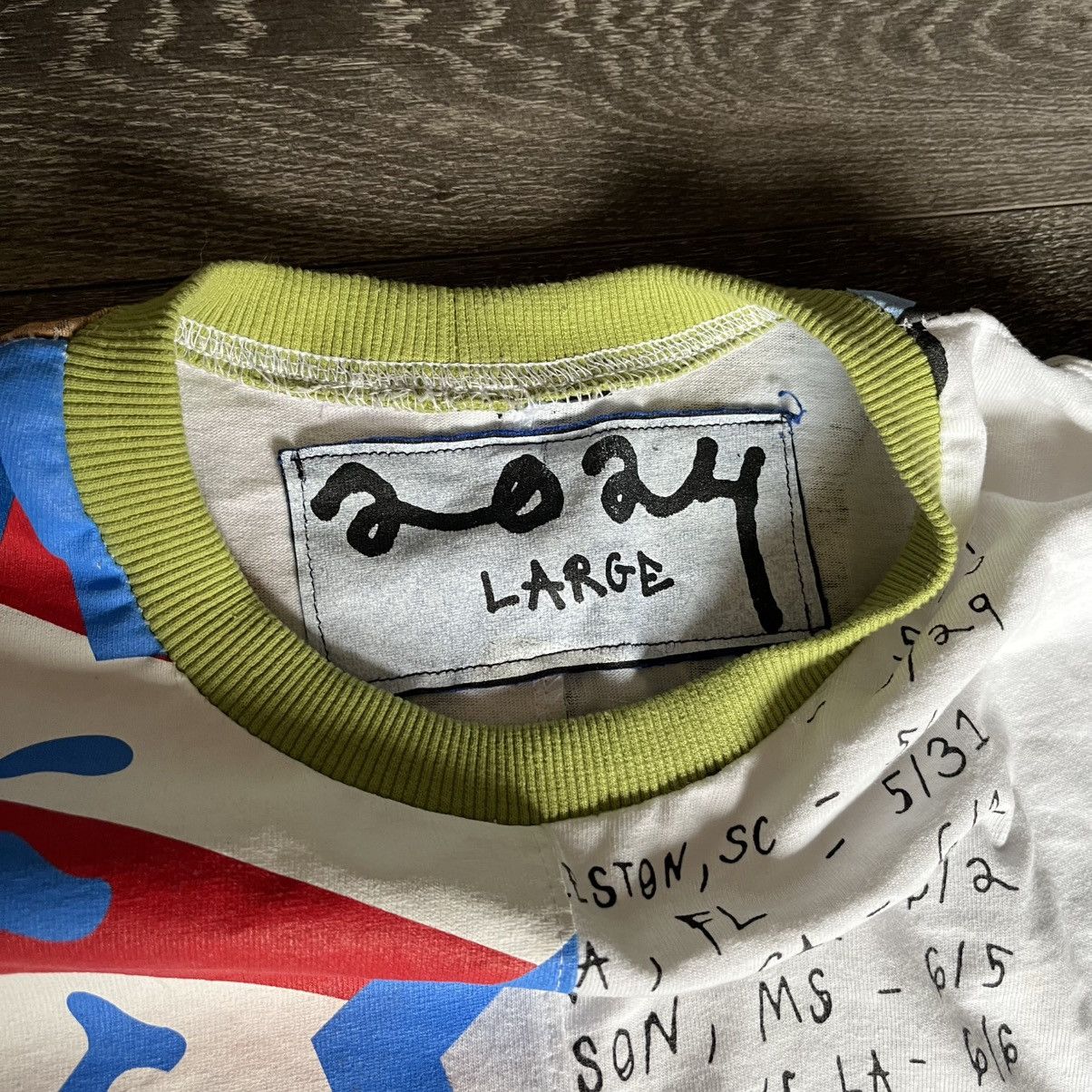 Asspizza Asspizza Patchwork Panel Multi Logo Tee Shirt 2024 Size US L / EU 52-54 / 3 - 4 Thumbnail