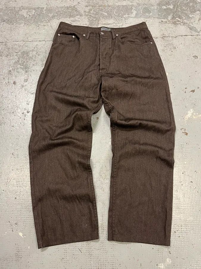 Givenchy 2000s Givenchy Wide Brown Pants Size US 32 / EU 48 - 5 Thumbnail