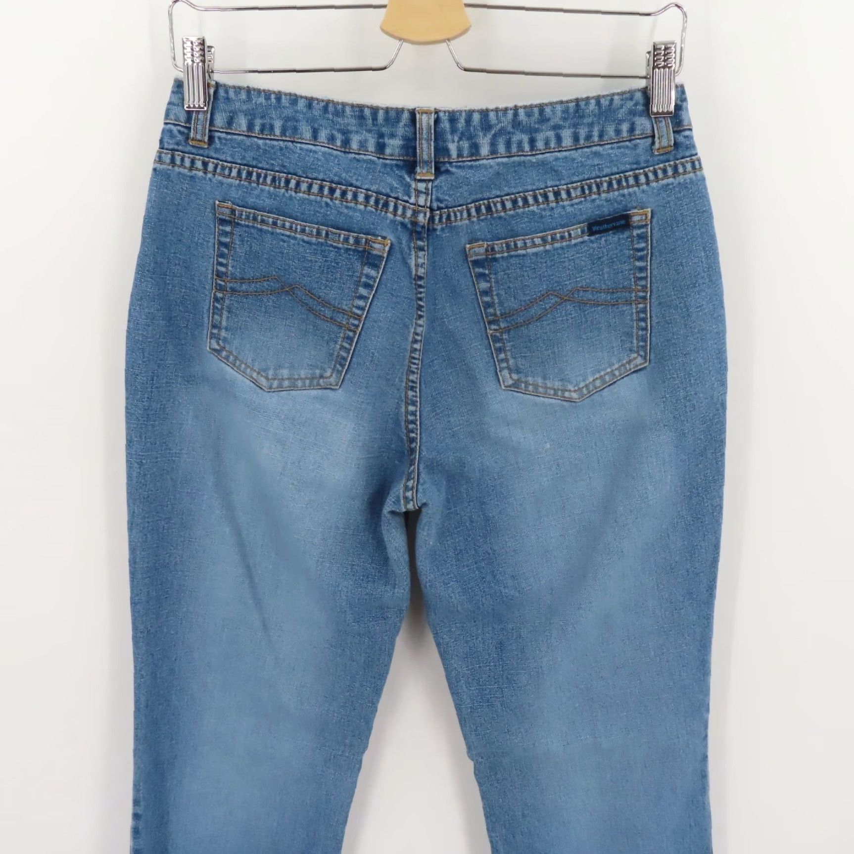 Vintage VINTAGE Weathervane Jeans Flared 5-Pocket Denim Blue Juniors 5 Regular 31" Inseam Boys? Womens? Size 27" / US 4 / IT 40 - 5 Thumbnail