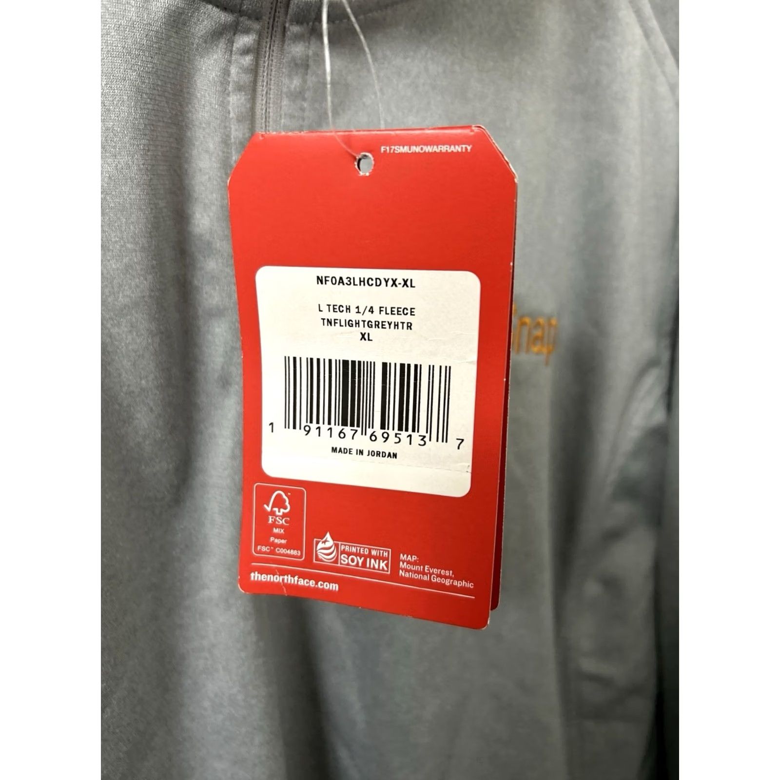 The North Face The North Face Tech Fleece 1/4 Zip Womens XL Gray Jacket Size XL / US 12-14 / IT 48-50 - 5 Thumbnail