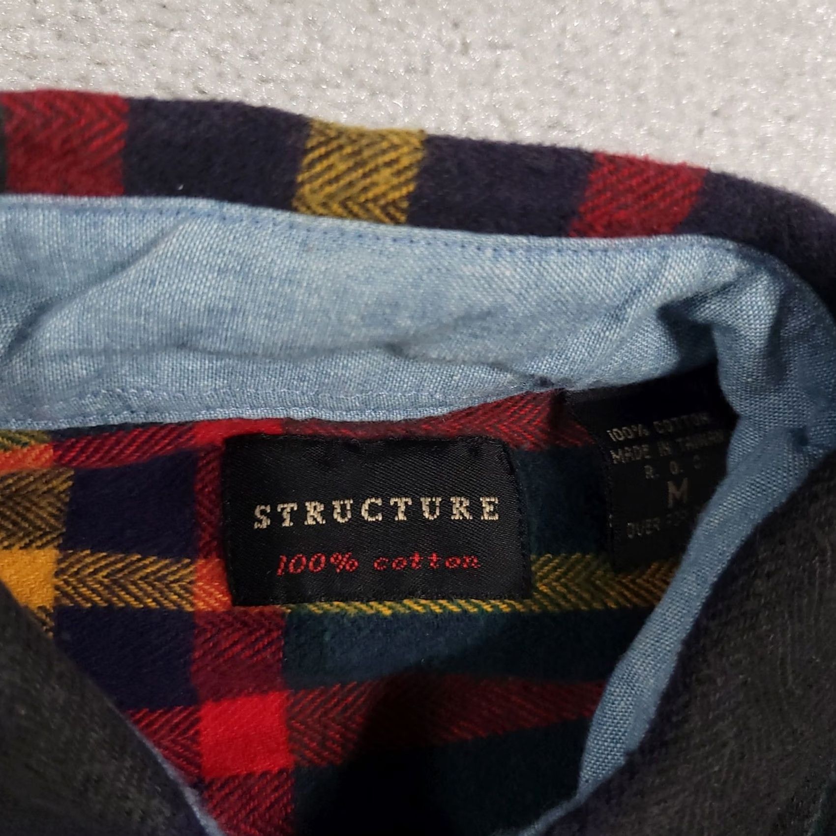 Vintage VINTAGE Structure Shirt Mens Medium Plaid Flannel Button Down 90s Size US M / EU 48-50 / 2 - 6 Thumbnail