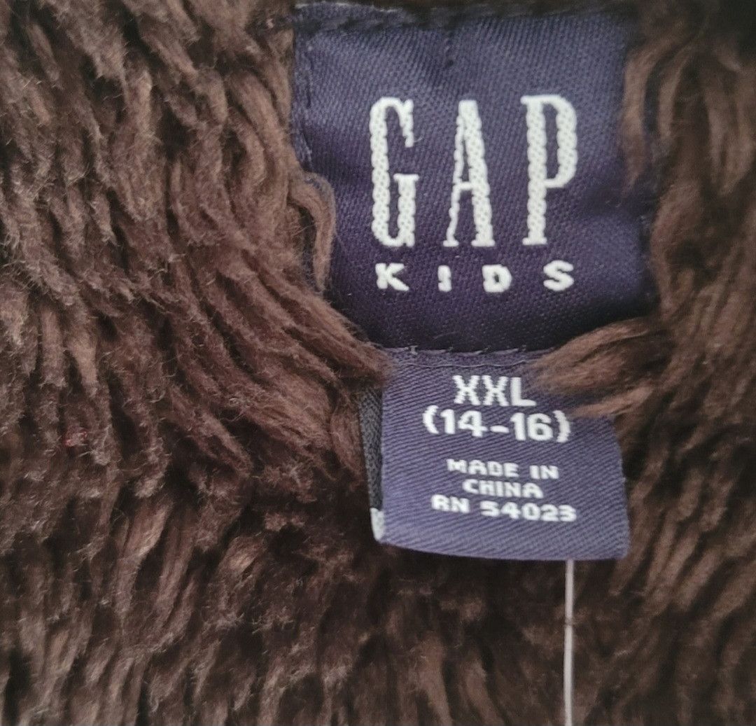 Gap NWT GAP Boy's Fur Lined Collar Jean Jacket Size XXL (14-16) Size US XXL / EU 58 / 5 - 2 Thumbnail