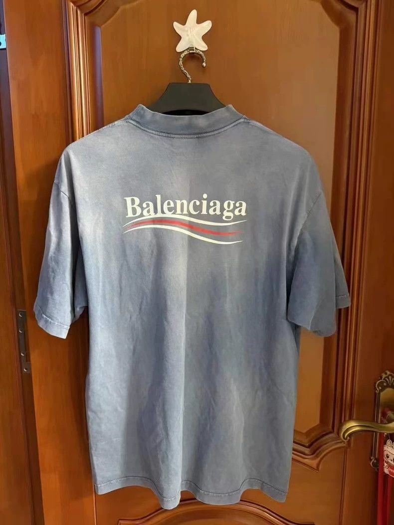 Balenciaga Balenciaga Smog blue cola printed short sleeves Size US S / EU 44-46 / 1 - 4 Thumbnail