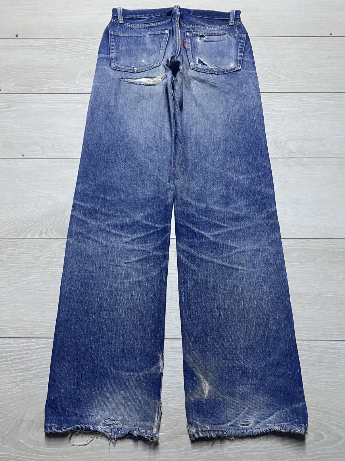 Japanese Brand Vintage Japanese Iron Hr Market Selvedge Crazy Distressed Size US 28 / EU 44 - 2 Thumbnail