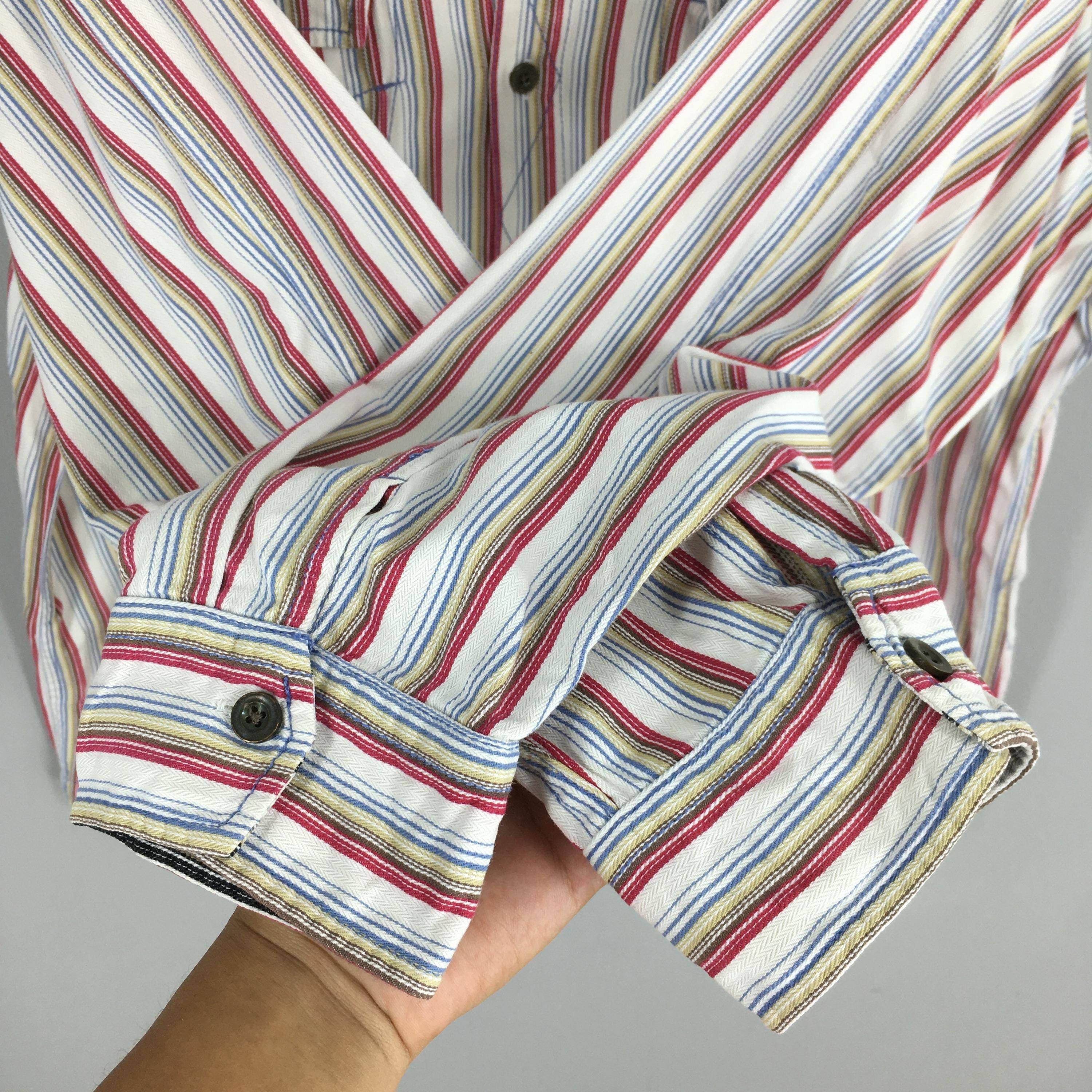 Flannel × Vintage Vintage Baffy Vertical Stripes Flannel Shirt XLarge Size US XL / EU 56 / 4 - 4 Thumbnail