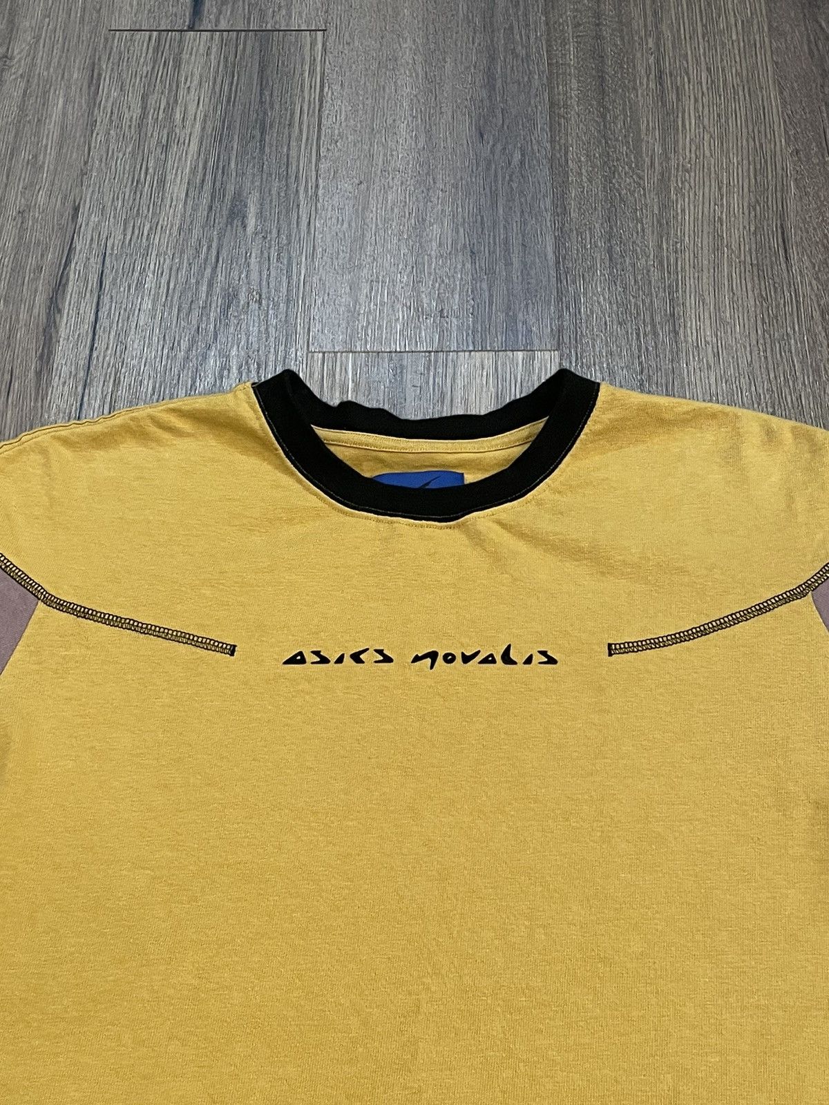 image of Asics x Kiko Kostadinov Asic Novalis Yellow Bixance Tee Shirt in Yellow/Black, Men's (Size Small)