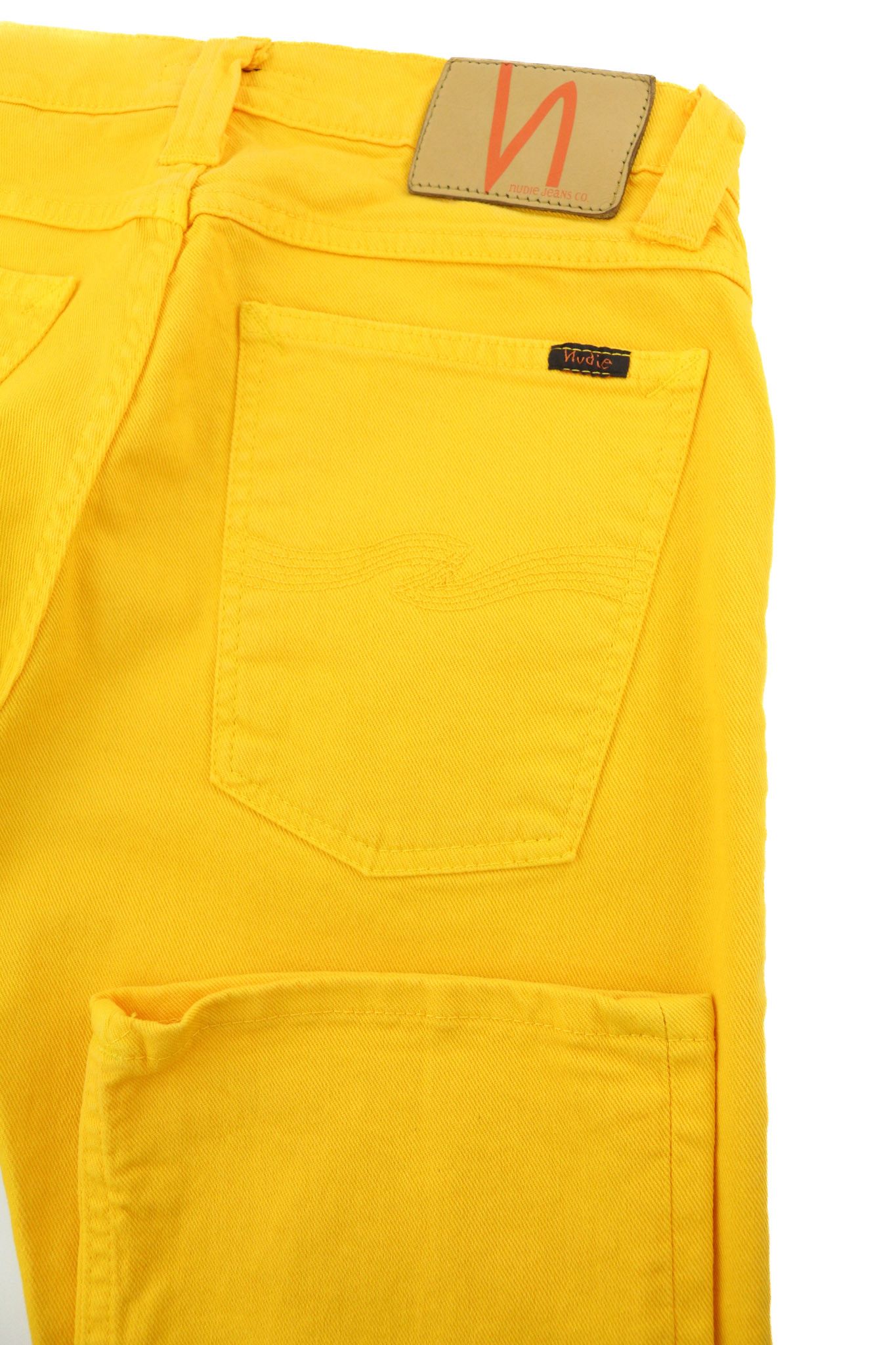 Nudie Jeans SUPER SLIM KIM W28/L33 Denim Yellow Zip Jeans 82579 Size US 28 / EU 44 - 5 Thumbnail
