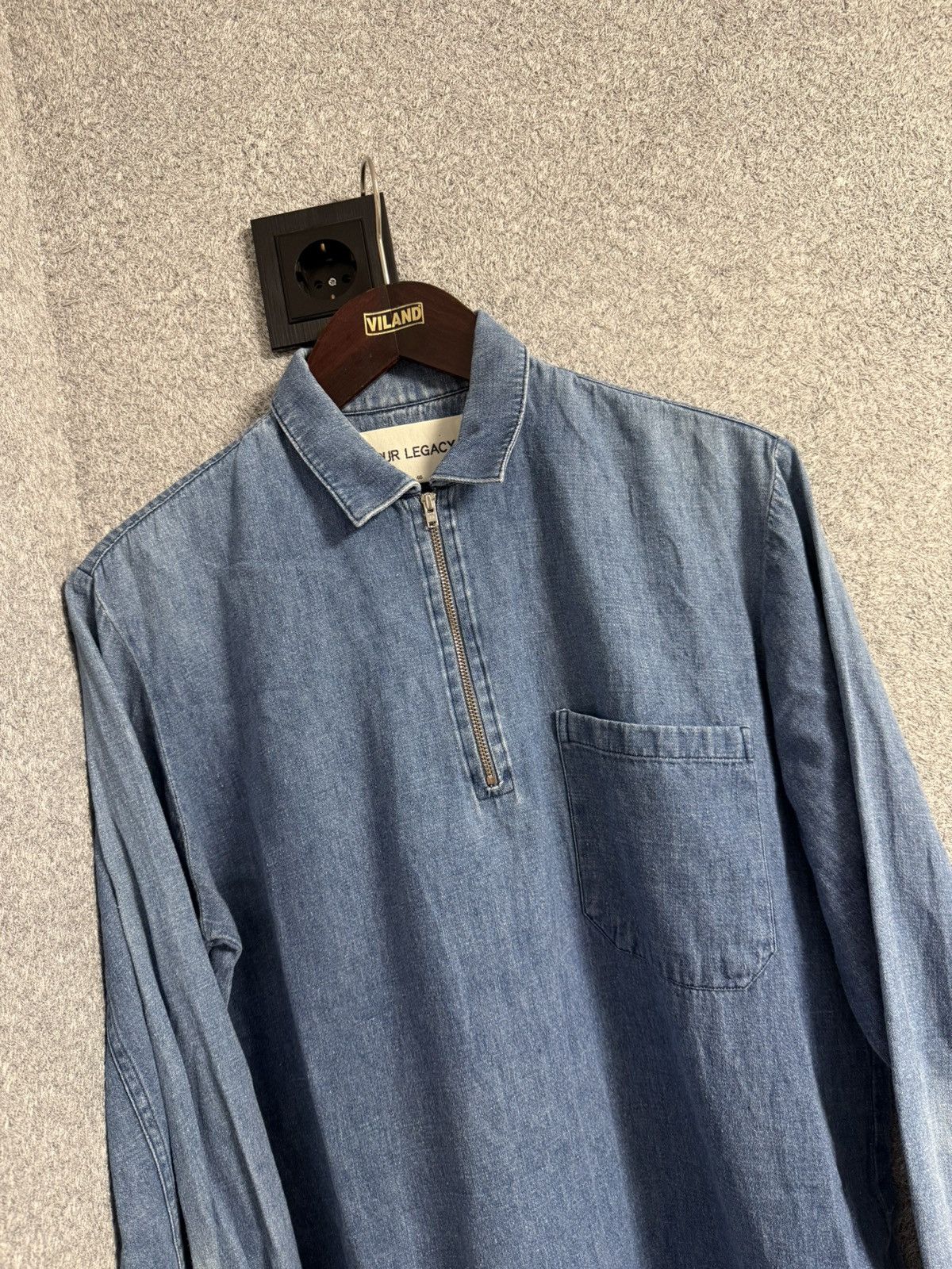 Our Legacy Our Legacy Vintage Half-Zip Denim Shirt by Y2K Luxury Size US M / EU 48-50 / 2 - 3 Thumbnail