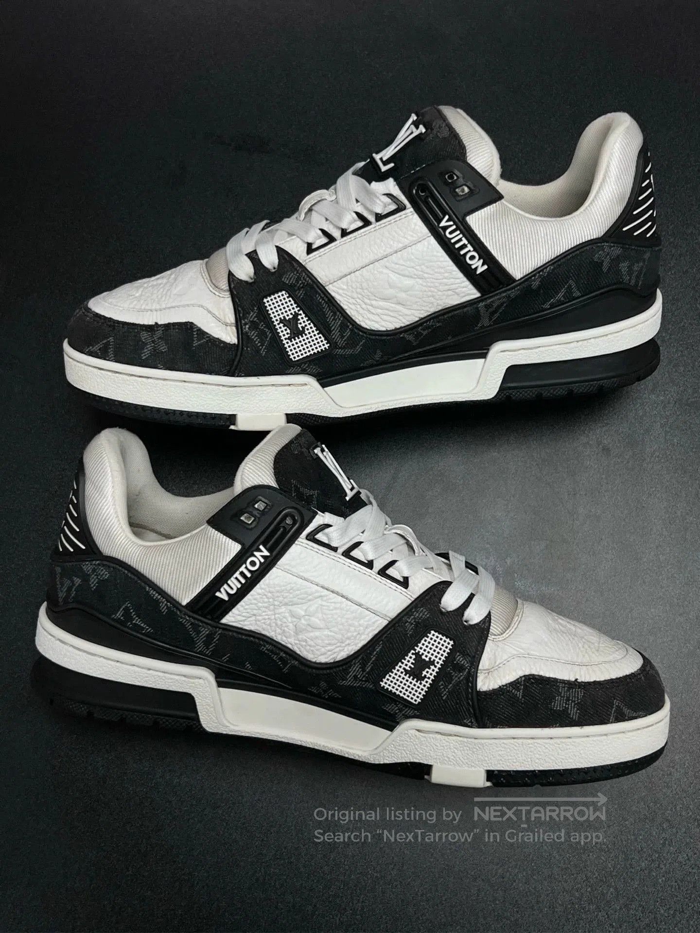 Louis Vuitton lv trainer black and white sneakers uk7.5. Size US 7.5 / EU 40-41 - 5 Thumbnail