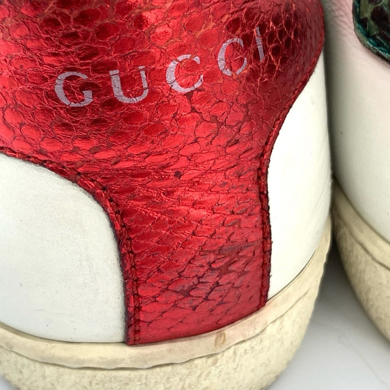 Gucci Gucci Ace Series Embroidered Leather Lace-Up Sneakers in Whi Size US 5.5 / IT 35.5 - 2 Thumbnail