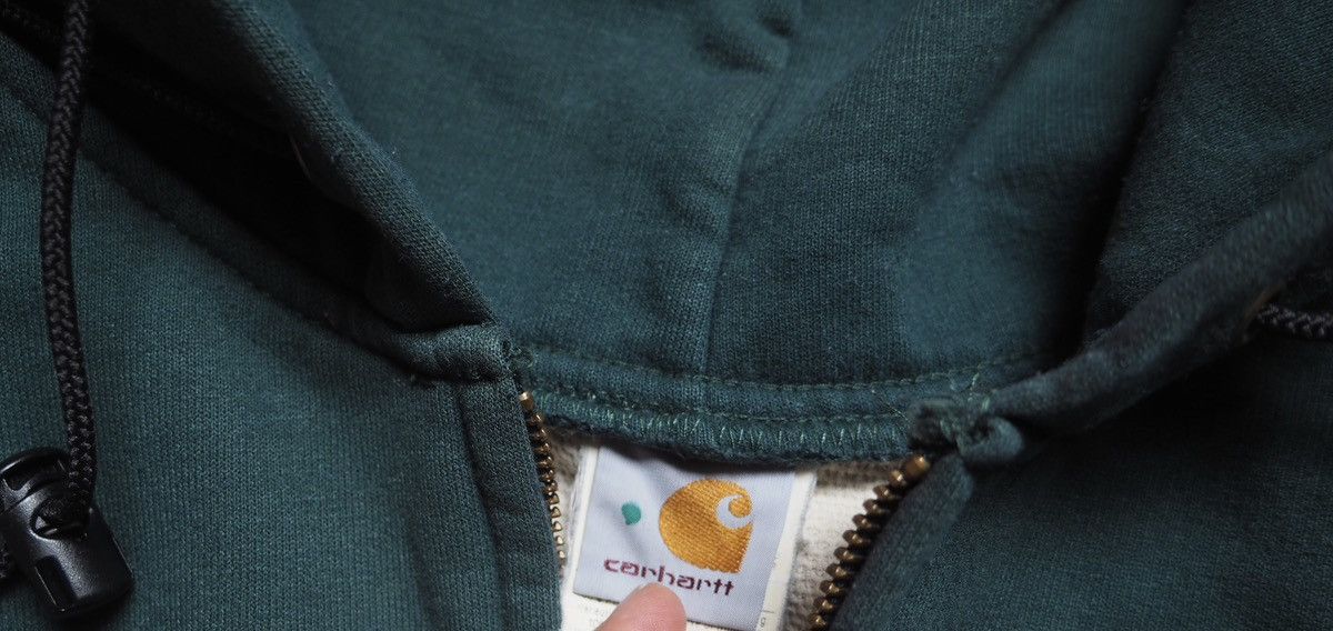 Carhartt Vintage 90s/00s Carhartt Thermal Zip-Up Hoodie, HTG, XL Size US XL / EU 56 / 4 - 4 Thumbnail