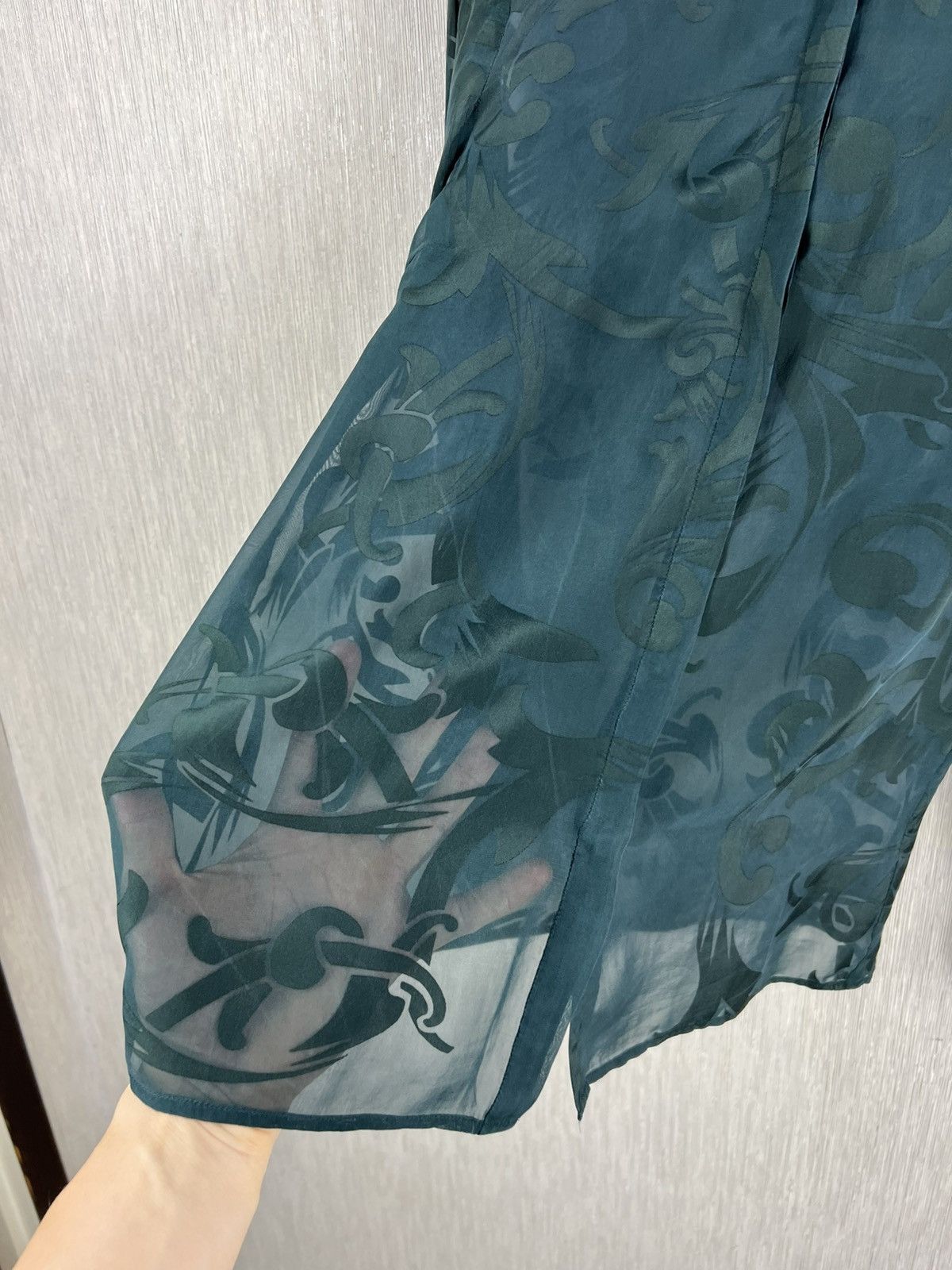 Versace Versace Collection transparent floral luxury shirt old money Size S / US 4 / IT 40 - 9 Thumbnail