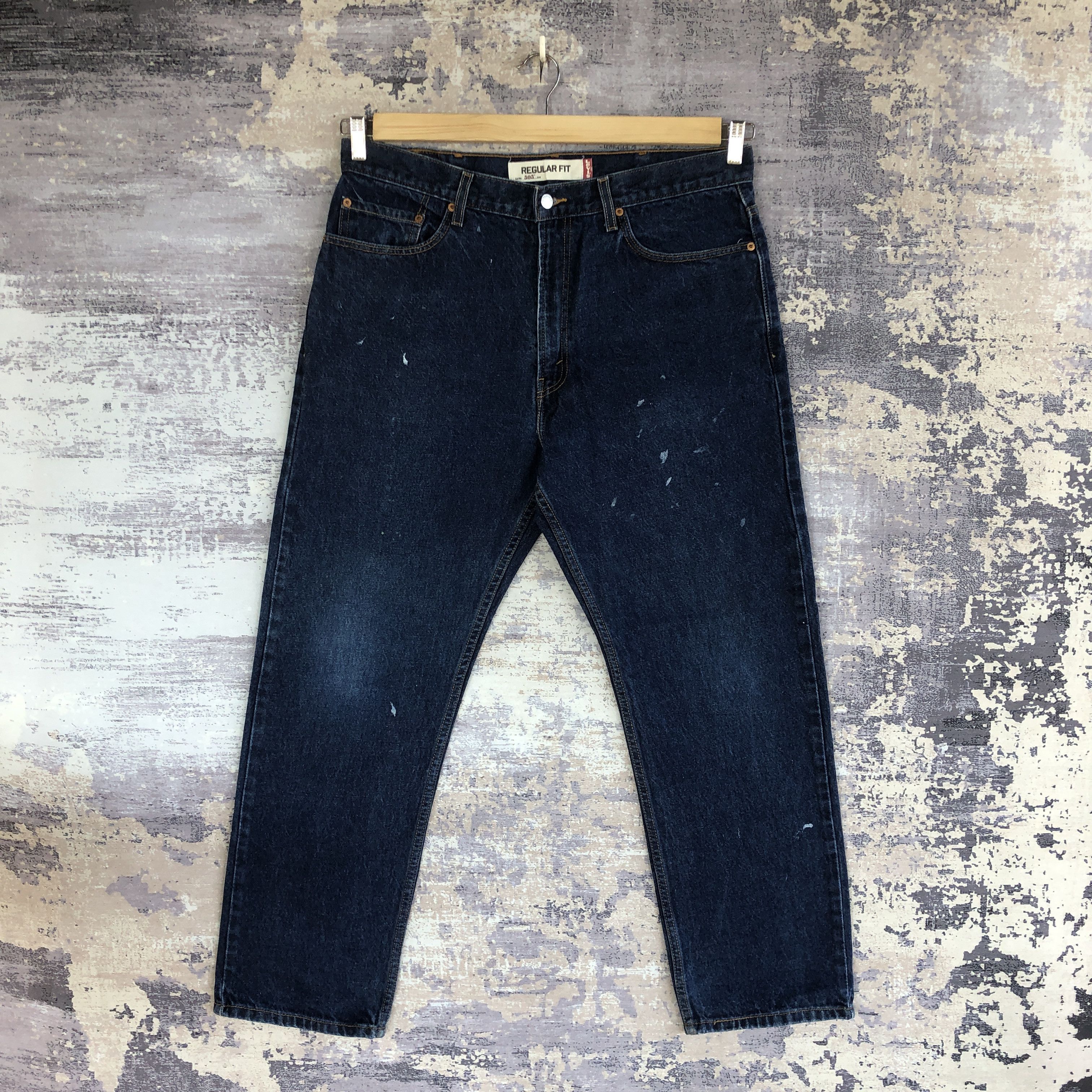Levi's Vintage Levis 505 Paint Splatter Jeans Levi's Indigo Denim Size US 36 / EU 52 - 1 Thumbnail