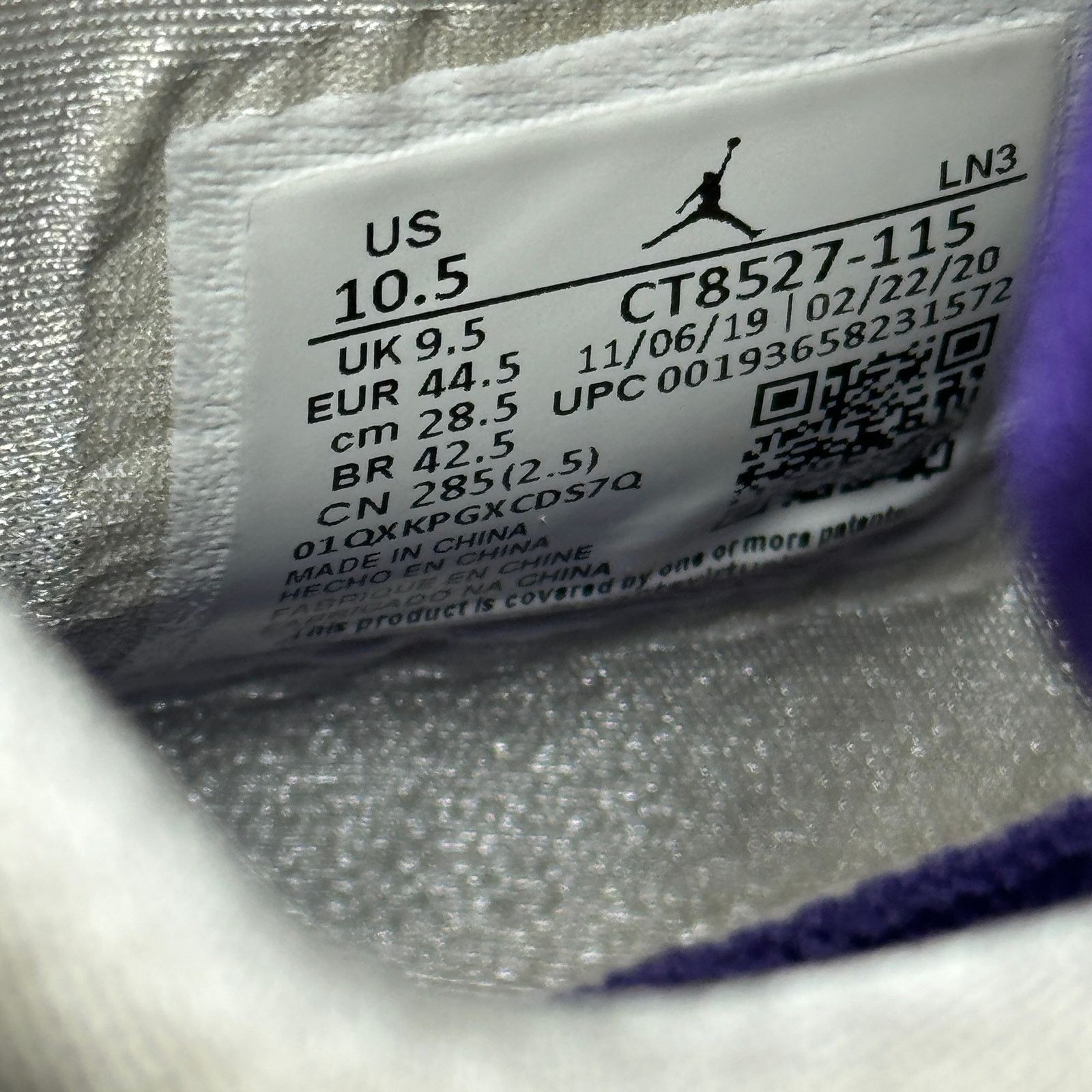 Jordan Brand × Nike Size 10.5 - Air Jordan 4 Retro Purple Metallic Men's Shoes Size US 10.5 / EU 43-44 - 9 Thumbnail