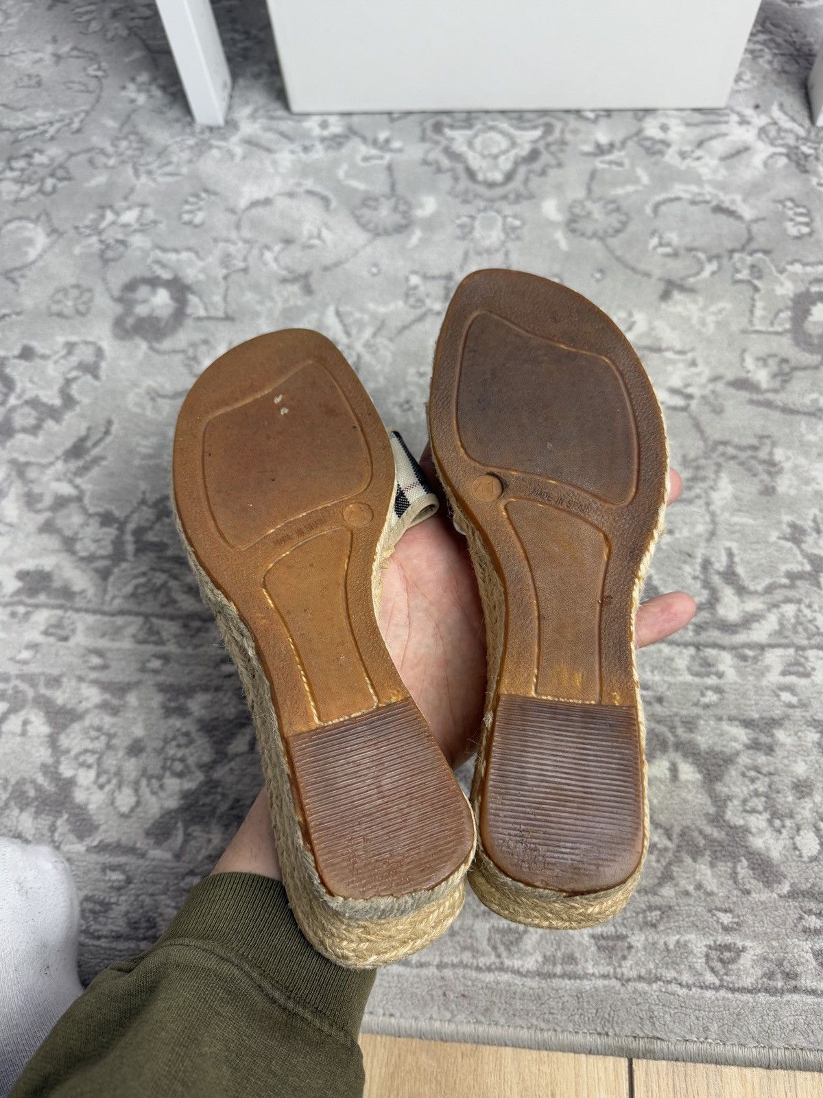 Burberry × Designer × Vintage Vintage y2k Burberry nova check slippers mules US10 designer Size US 10 / IT 40 - 7 Thumbnail