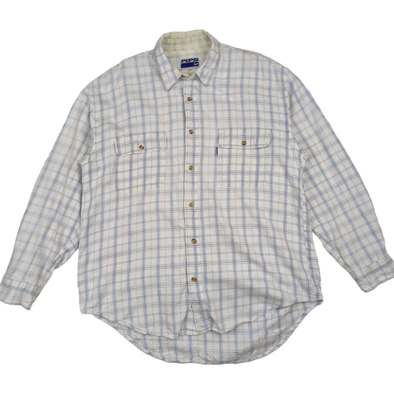 Pepsi Vintage PEPSI Check Button Up Shirt Flannel Cowboy Style Size US L / EU 52-54 / 3 - 3 Thumbnail