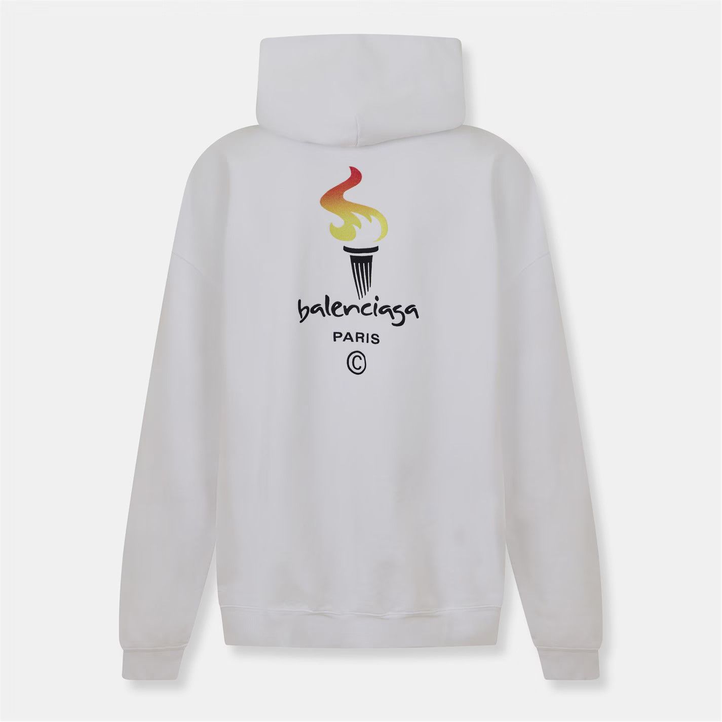 Balenciaga o1g2r1mq0226 Paris Olympics Oversized Hoodie In White Size US XS / EU 42 / 0 - 2 Thumbnail