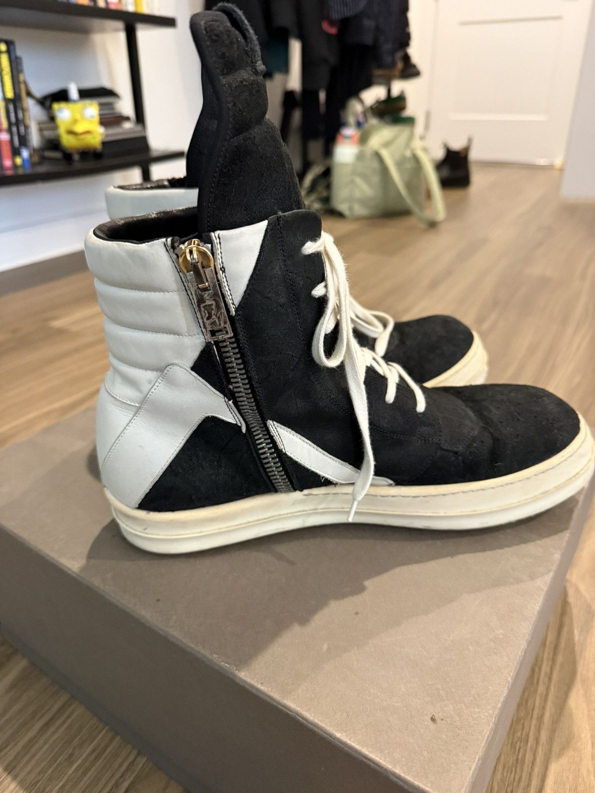 Rick Owens SS14 Blistered Leather Geobaskets Size US 13 / EU 46 - 4 Thumbnail