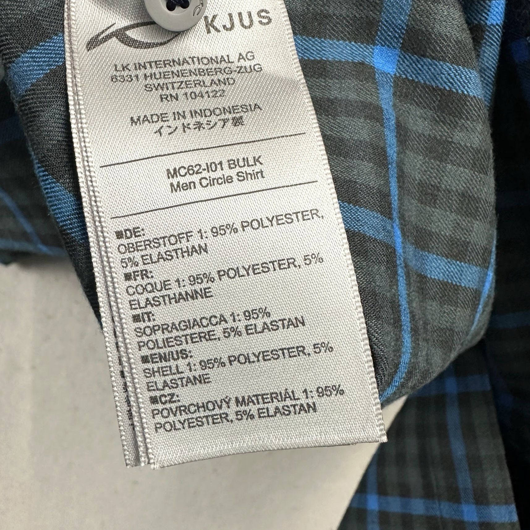 KJUS KJUS Shirt Men M Blue Plaid Long Sleeve Button-Up with Pockets, Cotton, Casual Outdoor, Regular Fit Size US M / EU 48-50 / 2 - 7 Thumbnail