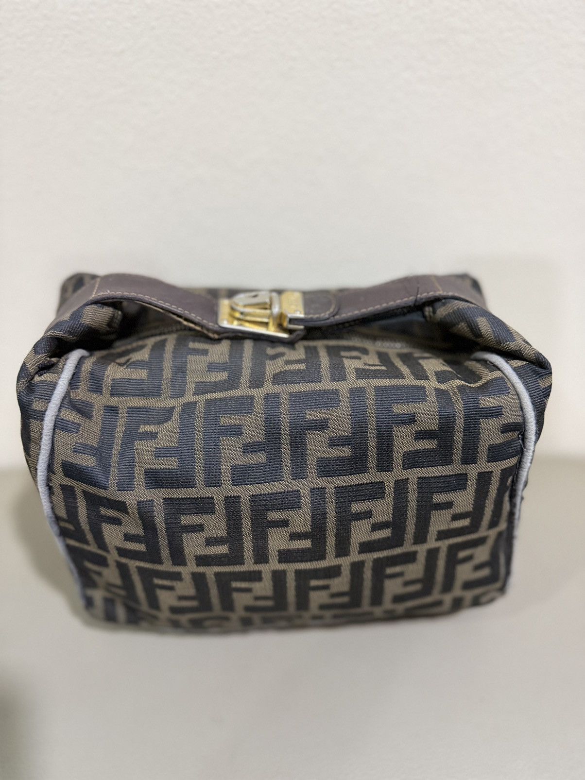 Fendi Authentic Fendi Zucca Monogram Canvas Toiletries Hand Bag Size ONE SIZE - 1 Thumbnail