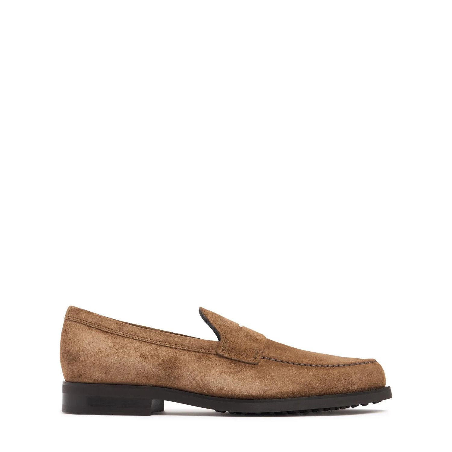 TOD'S $895 Black Noce Brown Suede Loafers New & Authentic (M