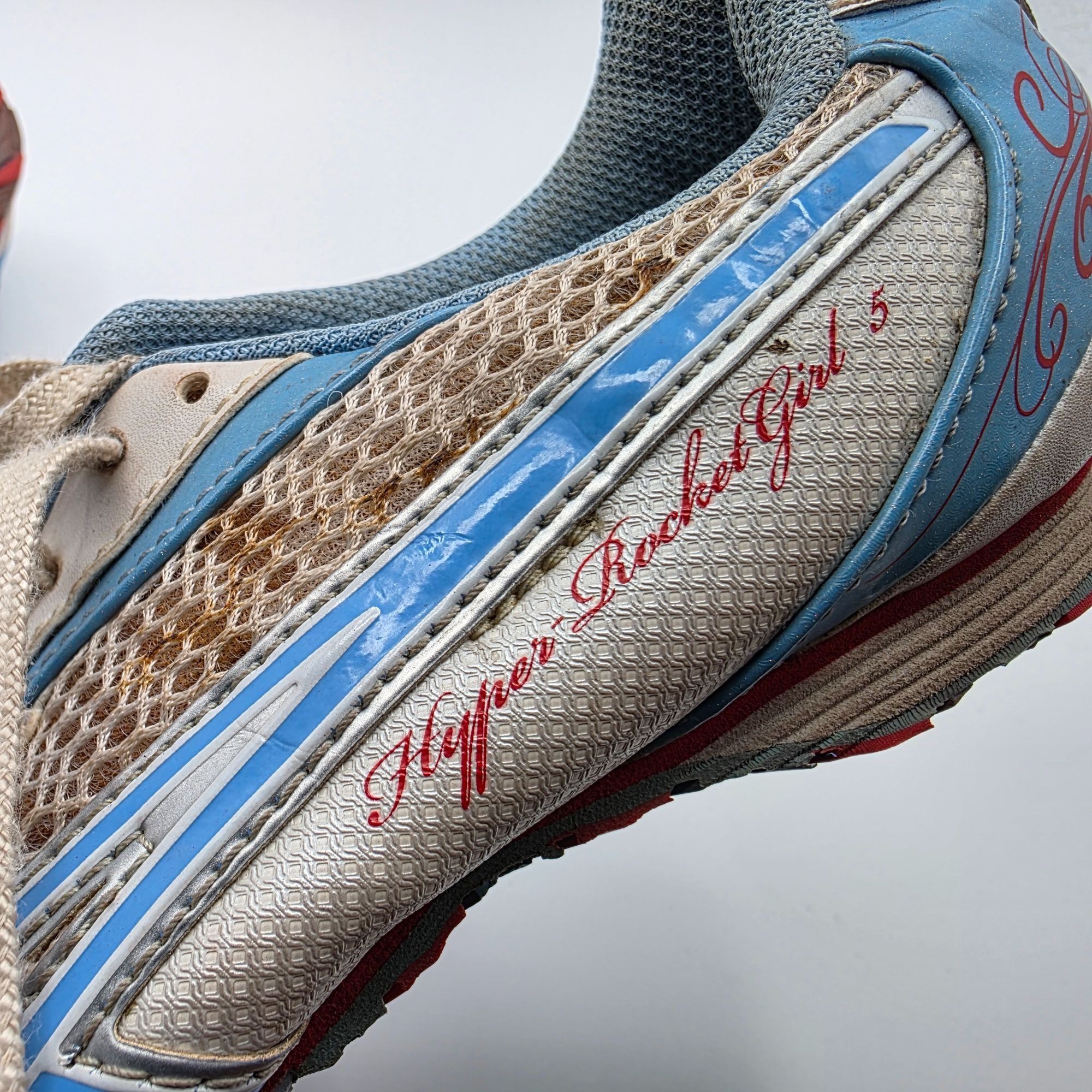 Asics Asics Hyper Rocket Gird 5 Womens Size 7.5 White Blue Track A Size US 7.5 / IT 37.5 - 8 Thumbnail