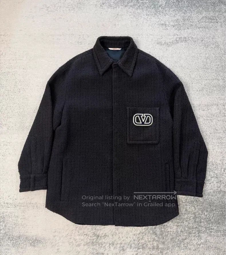 Valentino Valentino A small navy blue fragrant jacket Size US L / EU 52-54 / 3 - 1 Thumbnail