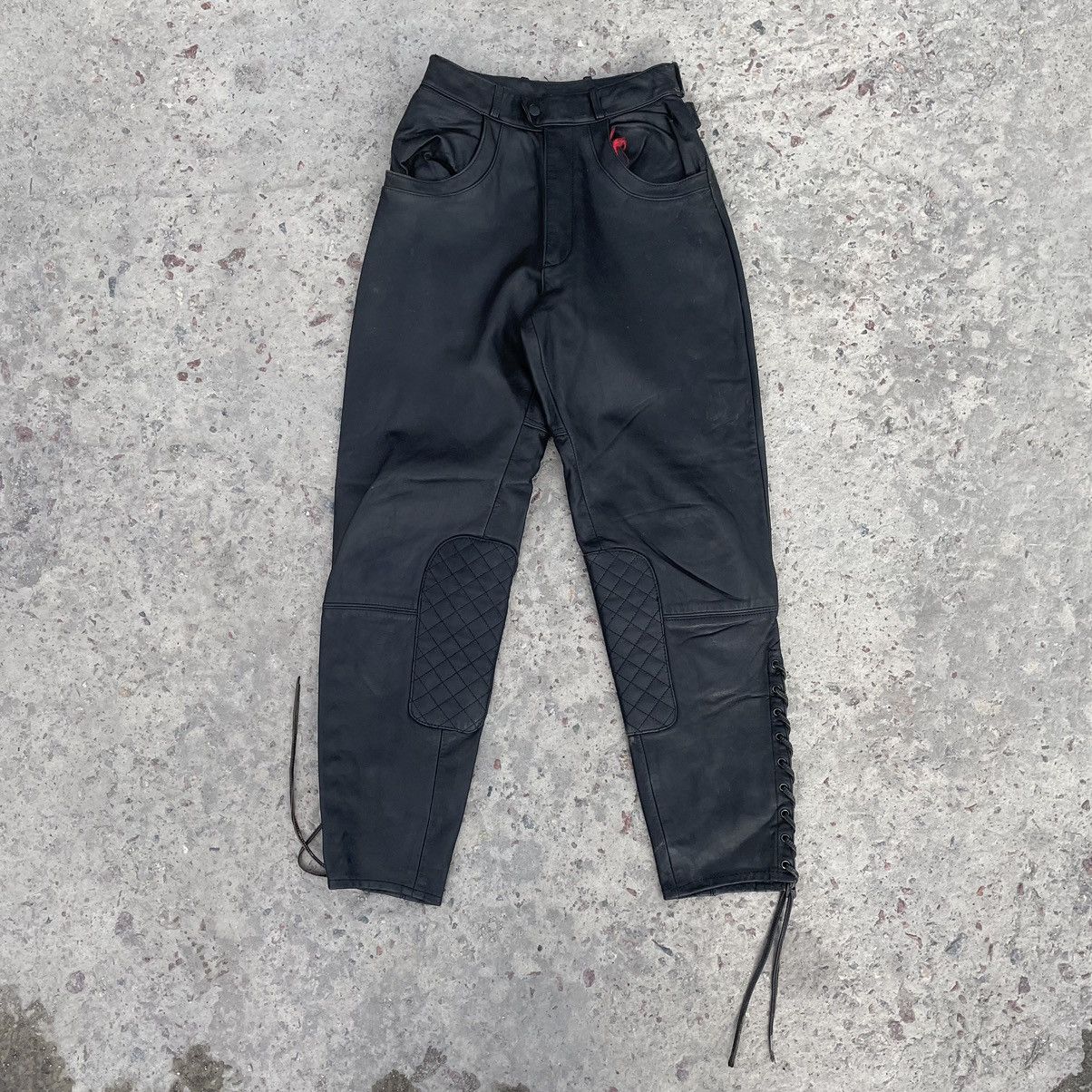 Vintage Vintage Moto Leather Pants 36 Size Y2K 90s USA Hype Japan Size 36" / US 14 / IT 50 - 1 Thumbnail