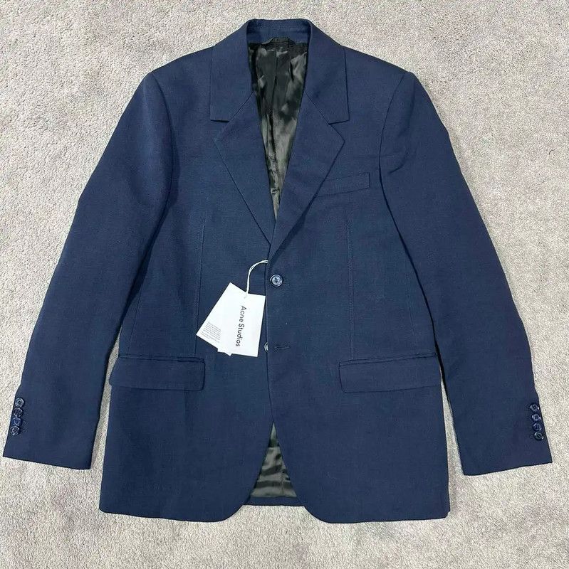 Acne Studios Acne Studios Long Sleeve Dark Blue Blazer Size US M / EU 48-50 / 2 - 1 Thumbnail