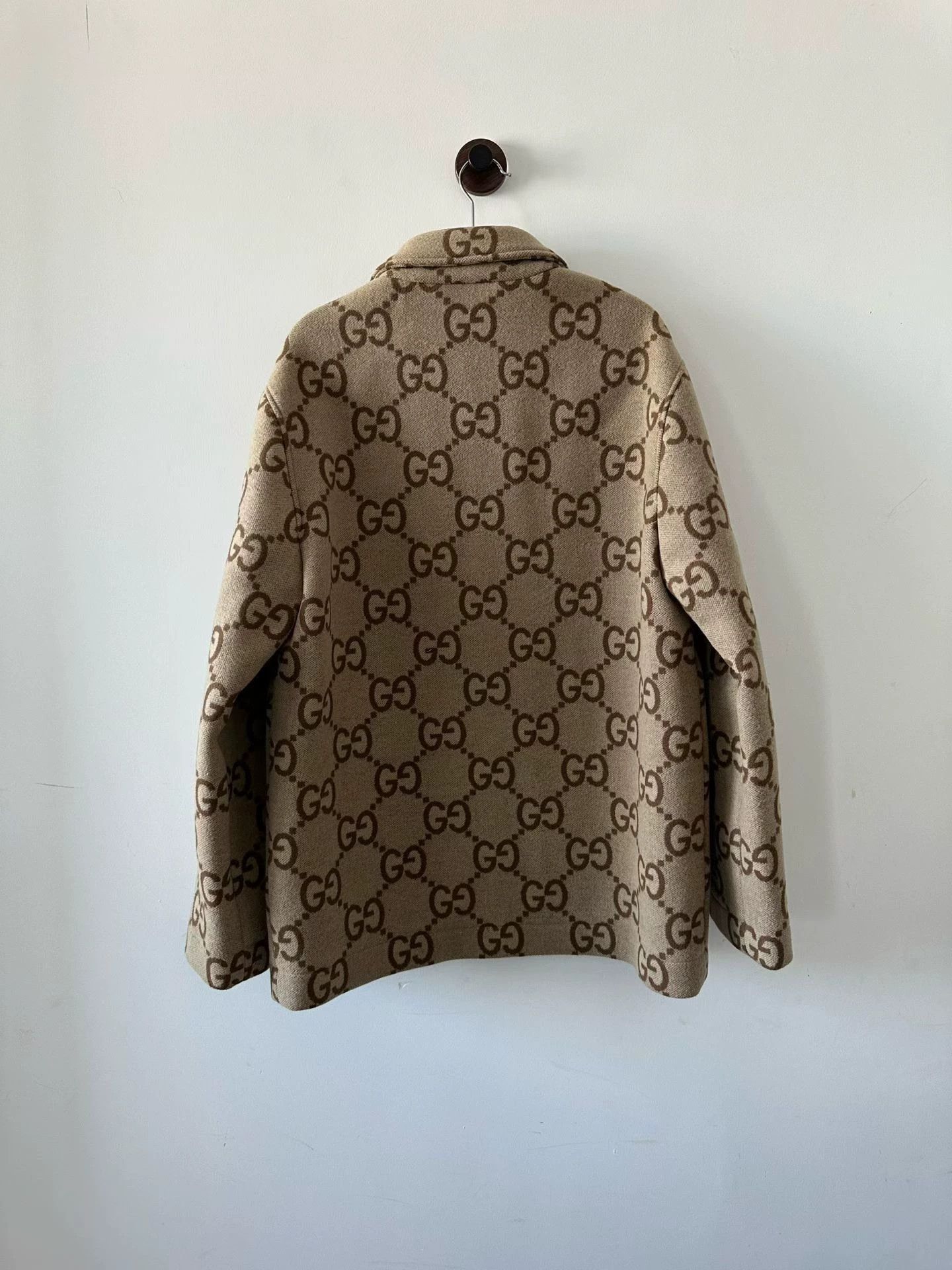 Gucci Gucci All-Over Logo Wool Coat - Size 46 - New Size XL / US 12-14 / IT 48-50 - 2 Thumbnail