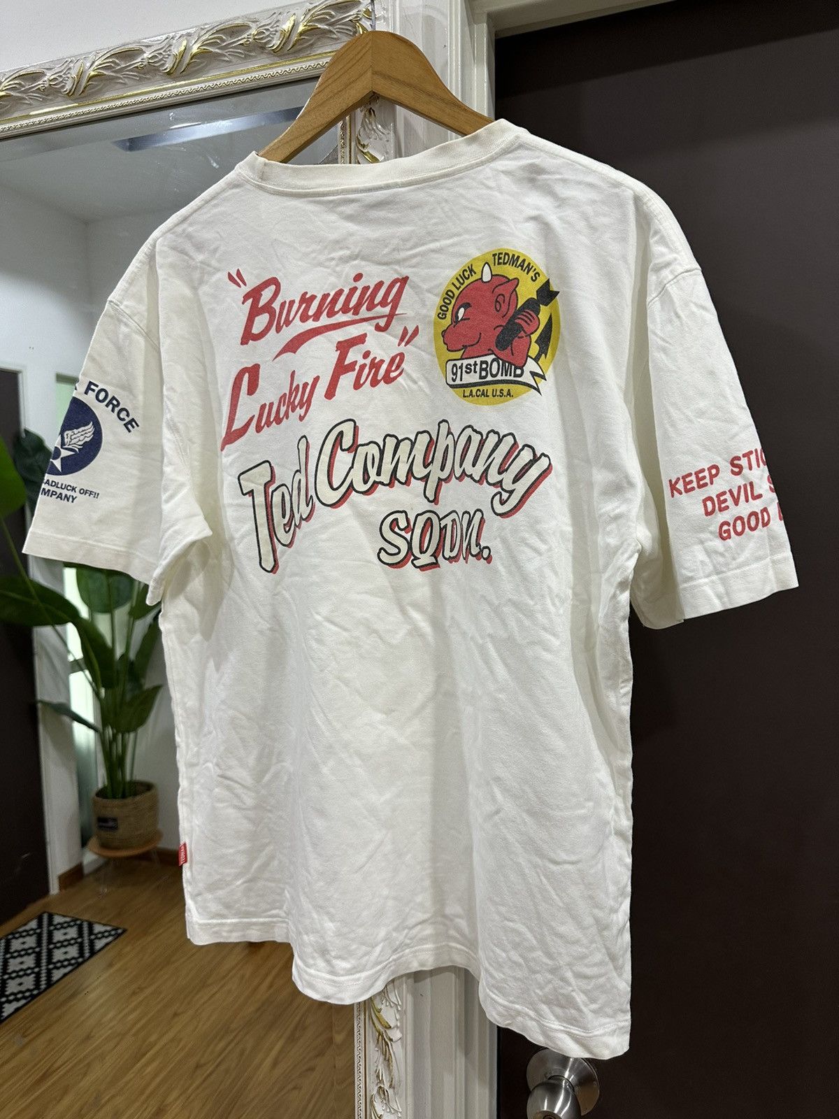 Buzz Rickson's × Tedman Vintage Ted-Company Tedman U.S Airforce White T shirt Medium Size US M / EU 48-50 / 2 - 12 Thumbnail