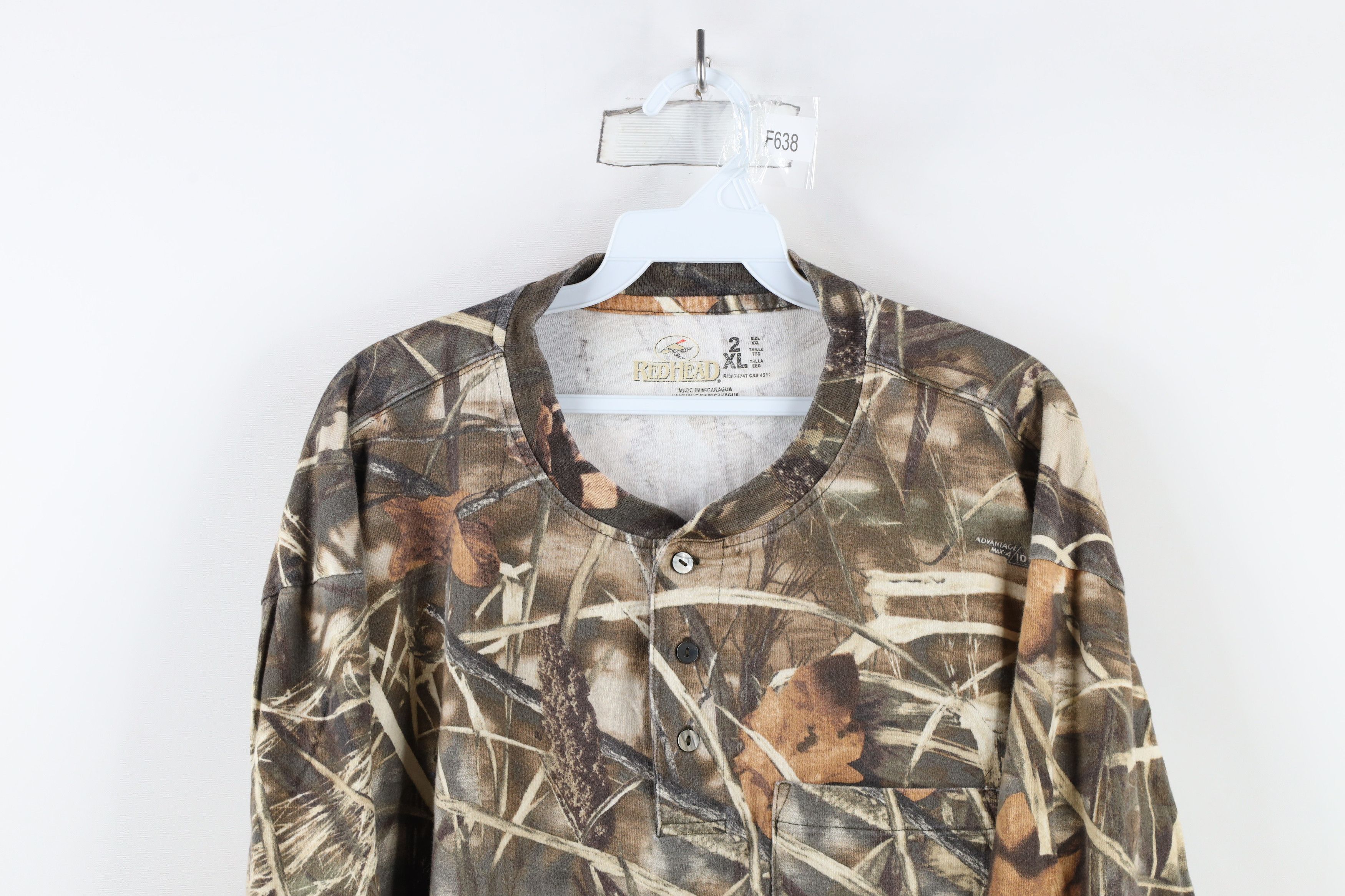 Vintage Vintage Streetwear Camouflage Long Sleeve Henley T-Shirt Size US XXL / EU 58 / 5 - 2 Thumbnail