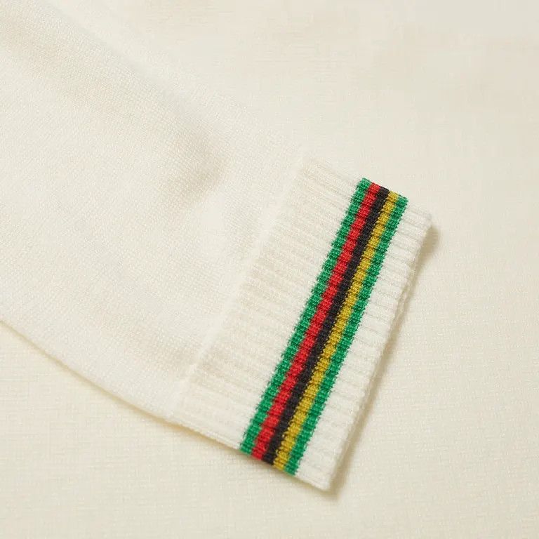 Bode $719 Bode Cycling Stripe Logo Knitted Long Sleeve Polo Size US M / EU 48-50 / 2 - 3 Thumbnail
