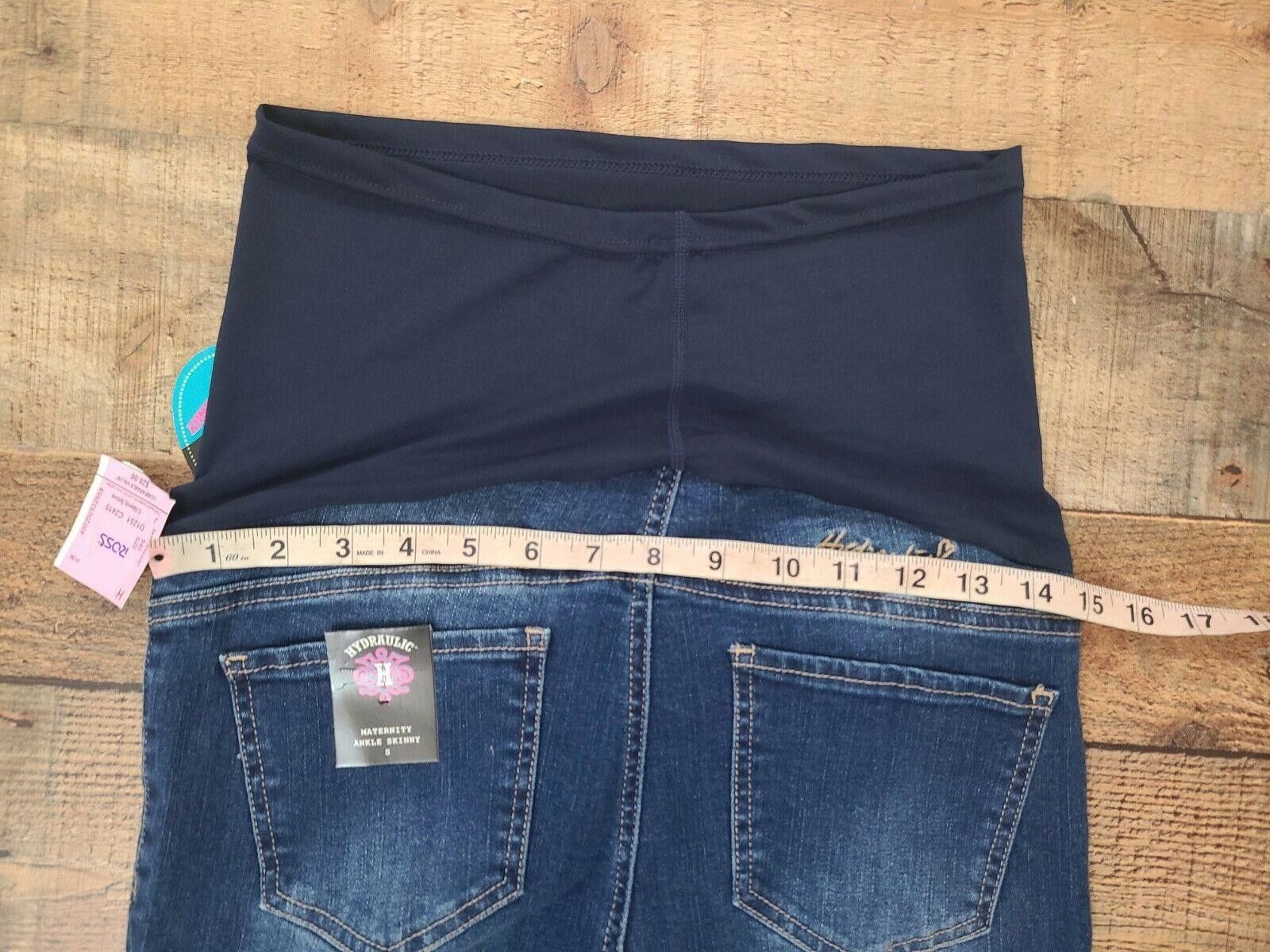 Designer Hydraulic Maternity Jeans Small Ankle Skinny NWT Stretch Size 28" / US 6 / IT 42 - 5 Thumbnail