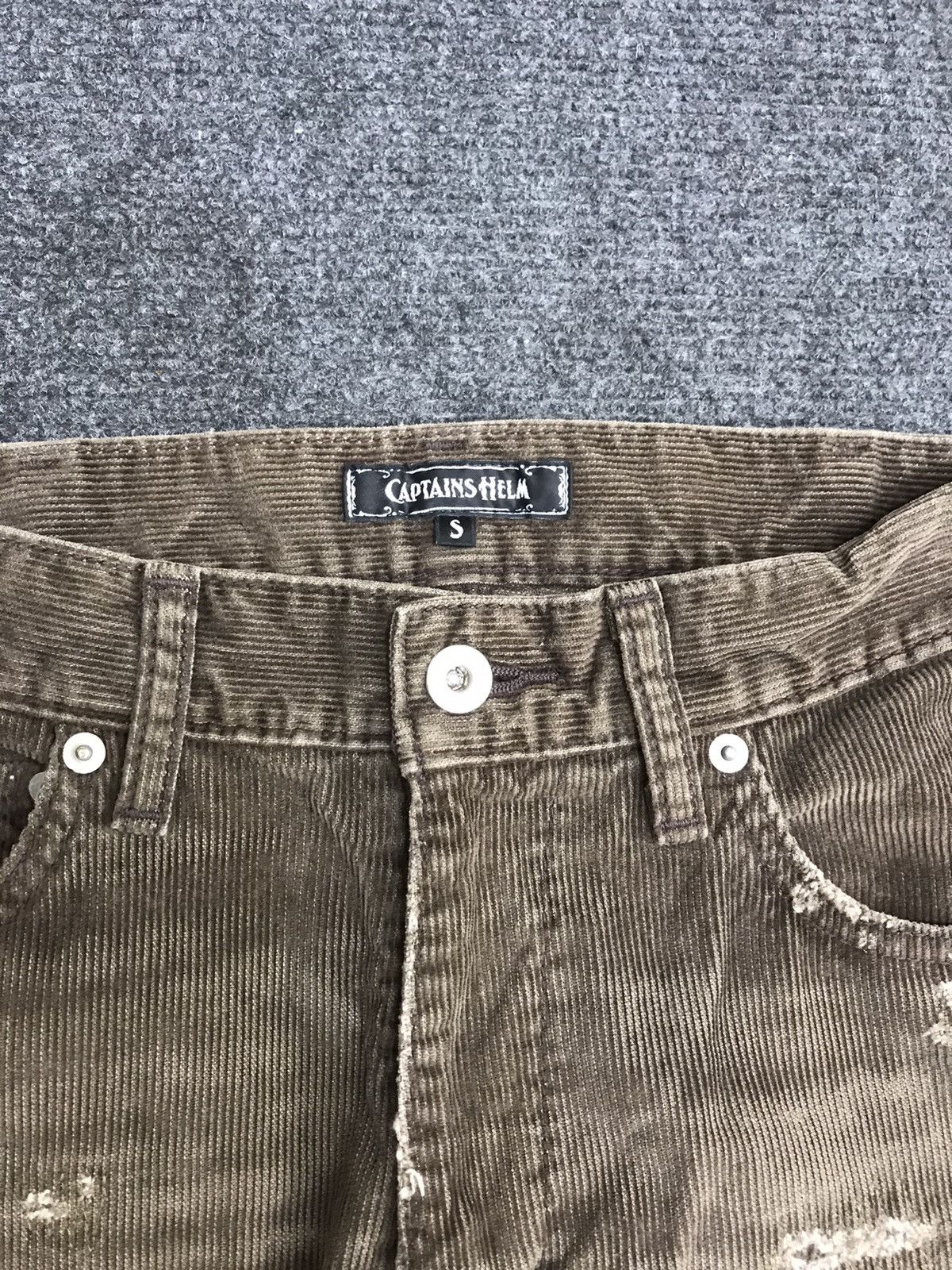 Japanese Brand Statement Pant CAPT HELM Japan Distressed Curduroy Pant Size US 29 - 4 Thumbnail