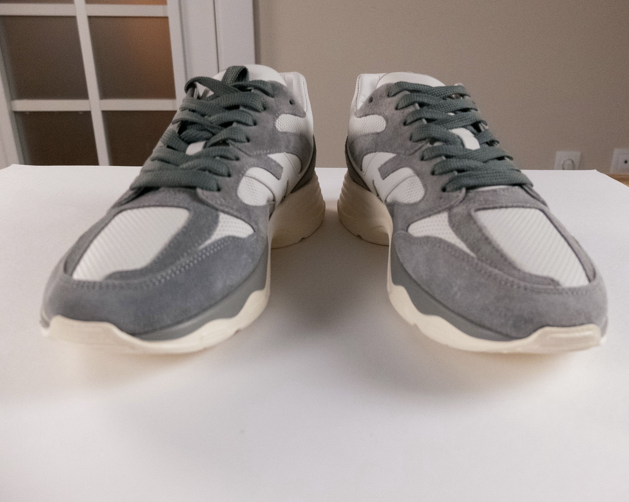 Hogan HOGAN gray & white panelled suede leather sneakers 9 / 42 Size US 9 / EU 42 - 6 Thumbnail