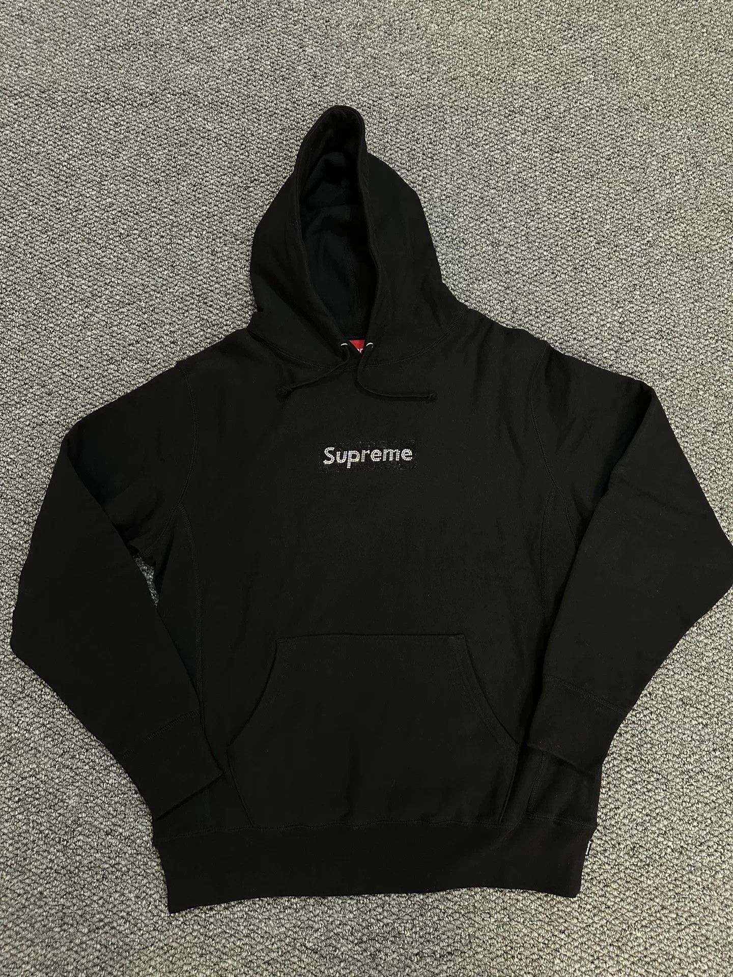 Supreme × Swarovski Supreme x swarovski box logo hoodie | Grailed
