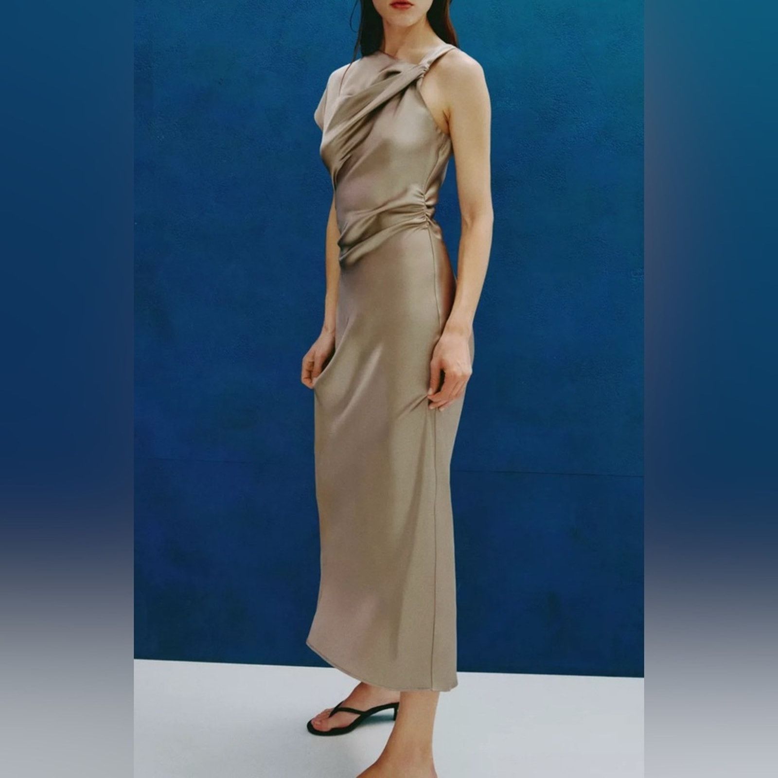 knee length dresses for ladies Zara Hot Pink Knitted Wool Blend Maxi Dress main image 0