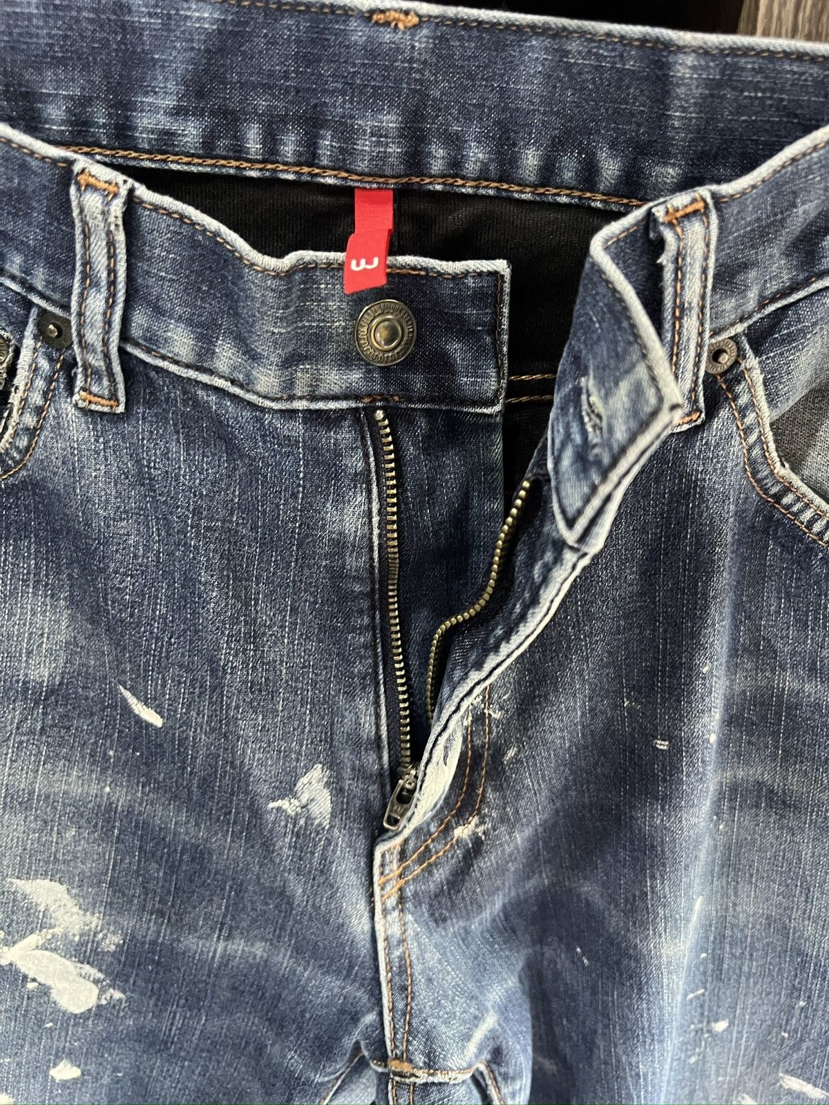 Uniqlo 🔥Uniqlo UJ Paint Splash Distressed Denim Size US 30 / EU 46 - 12 Thumbnail