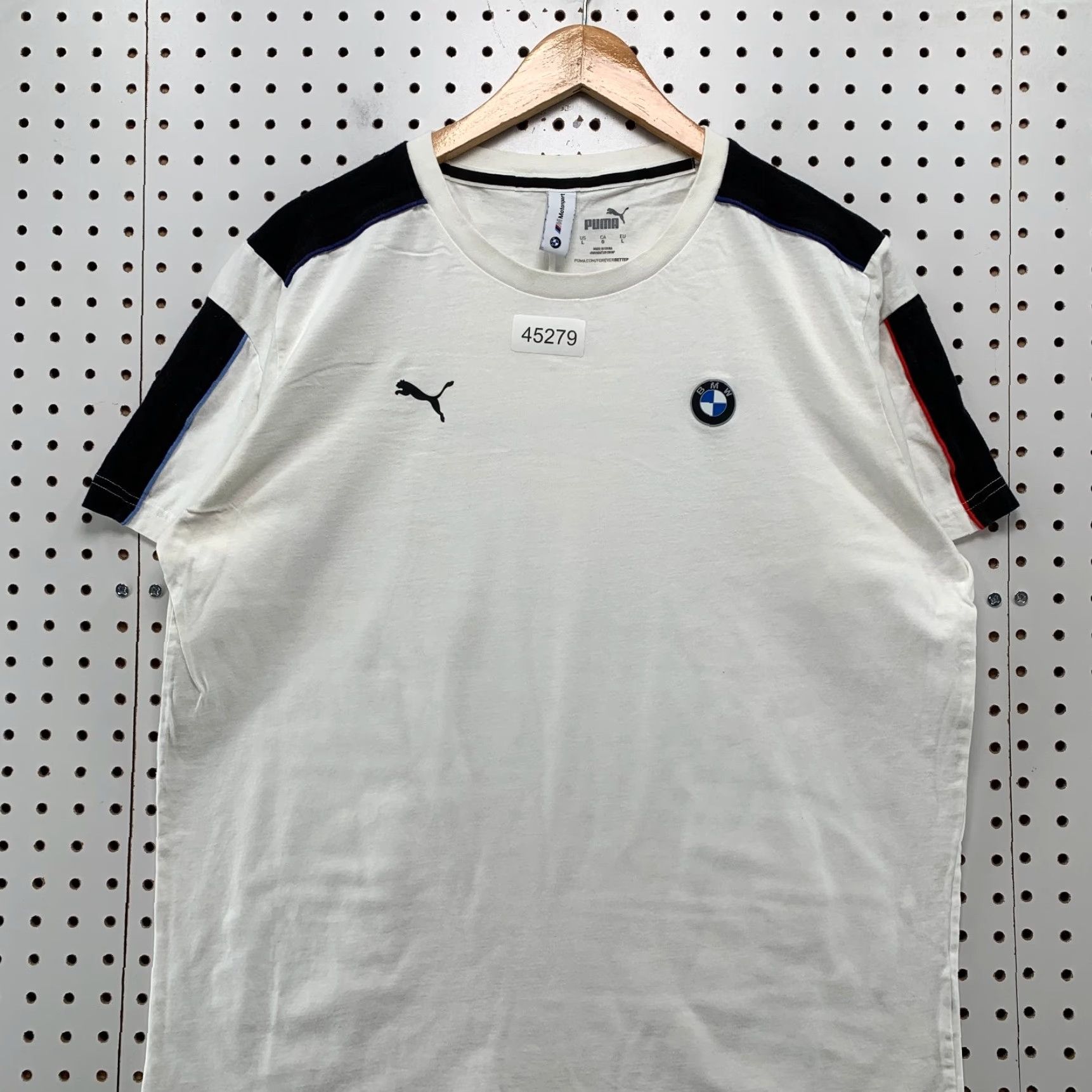 Puma Puma BMW Shirt Mens Medium White Bmw Motorsport Logo Embroidered Size US M / EU 48-50 / 2 - 2 Thumbnail