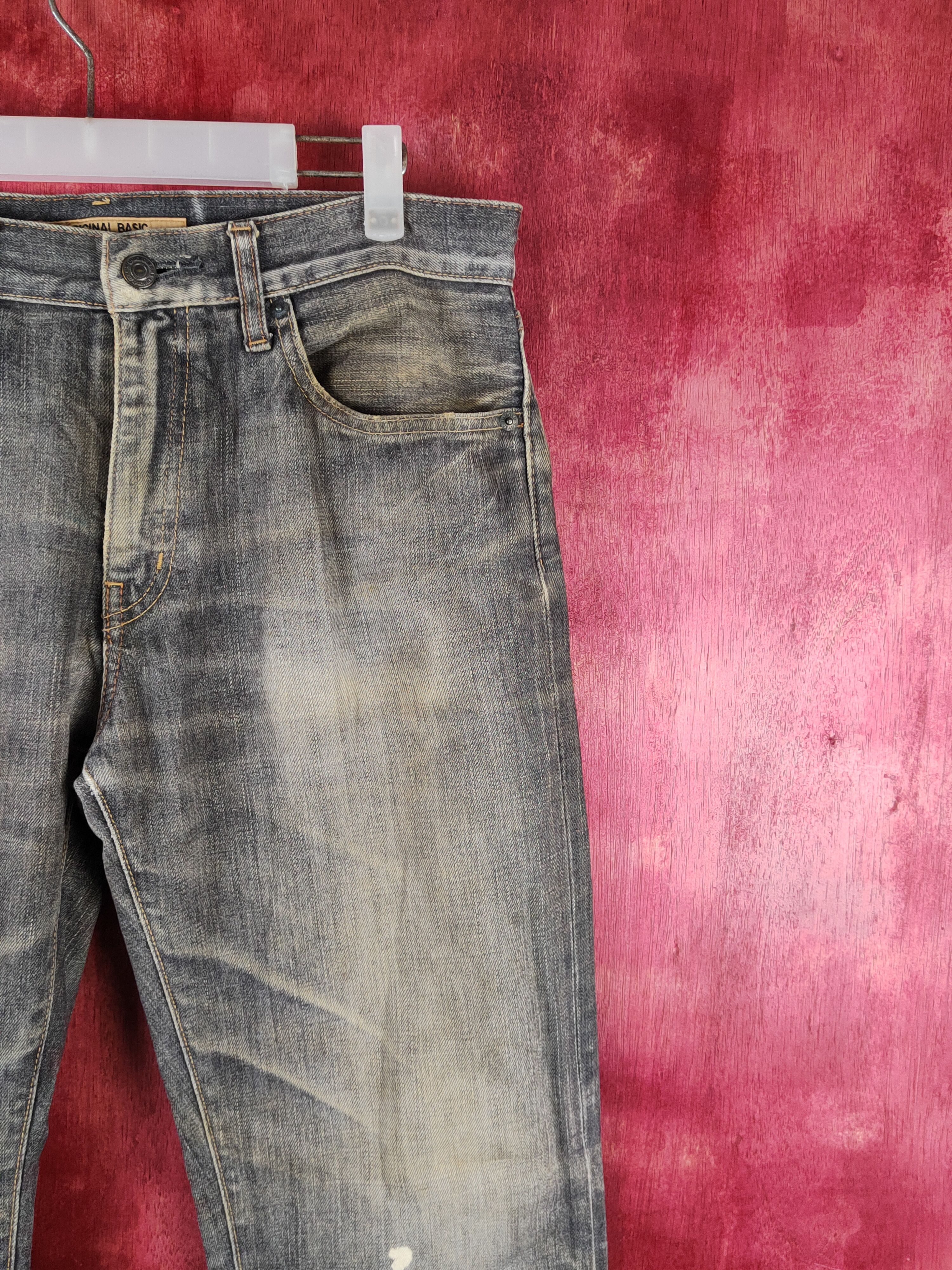 Japanese Brand DL Uniqlo Black Faded Distressed Ripped Jeans #S1627 Size US 31 - 5 Thumbnail