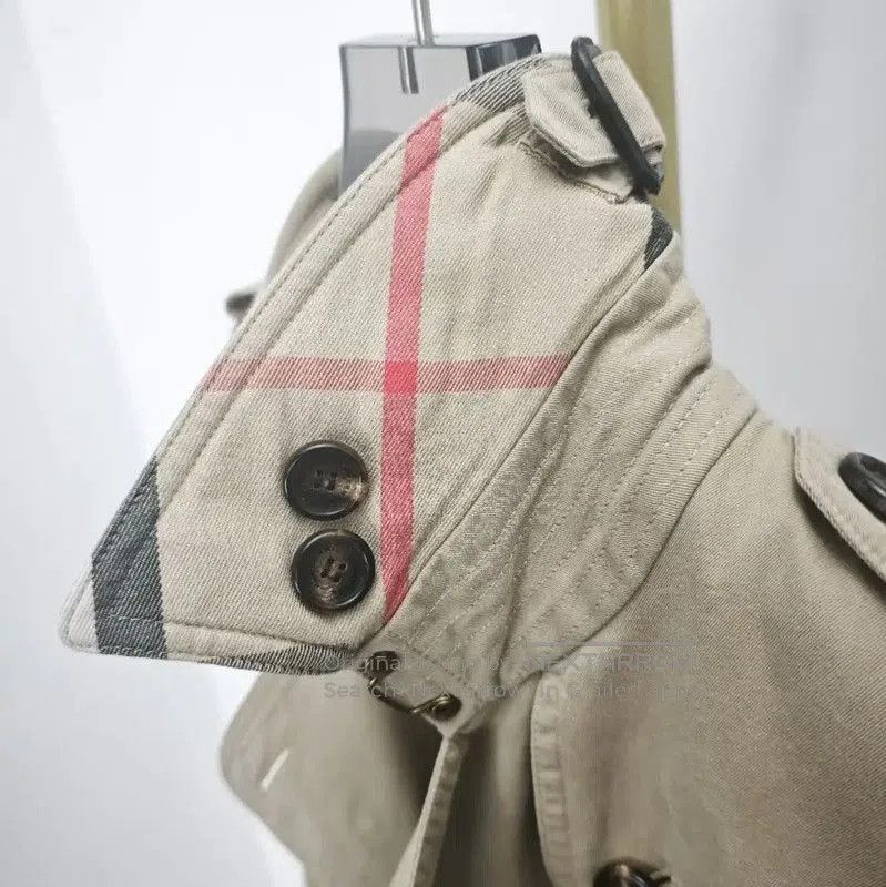 Burberry Burberry Women's Khaki Cotton Mid-Length Trench Coat. Size S / US 4 / IT 40 - 6 Thumbnail