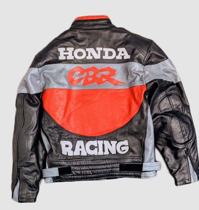 Honda 🔥💀 Honda CBR Vintage Leather Jacket Streetwear Size US M / EU 48-50 / 2 - 2 Thumbnail