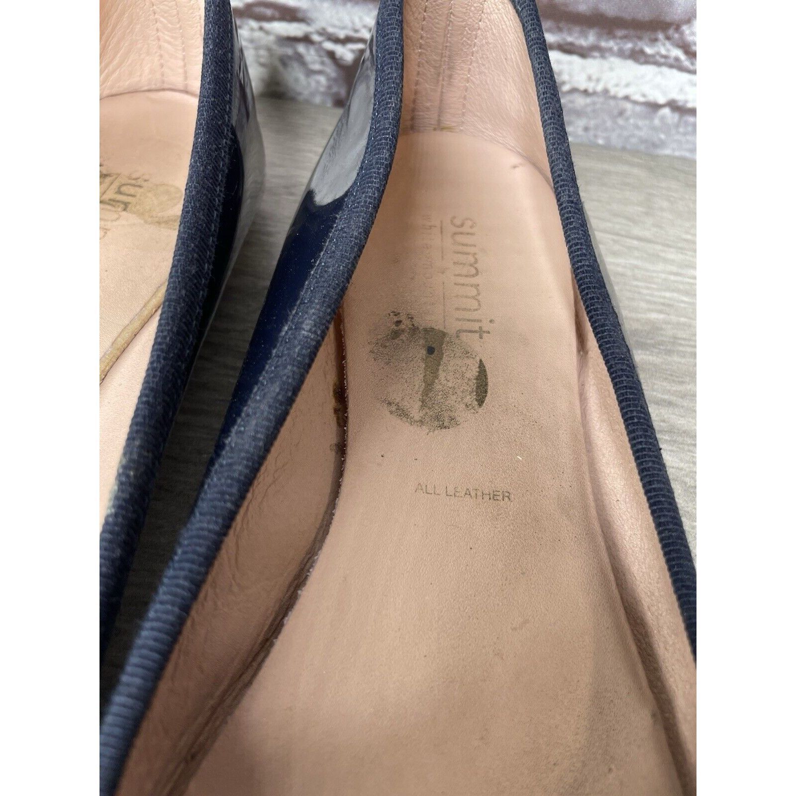 Summit Clothing Summit White Mountain Navy Blue Patent Bow Ballet Flats Wome Size US 8.5 / IT 38.5 - 17 Thumbnail