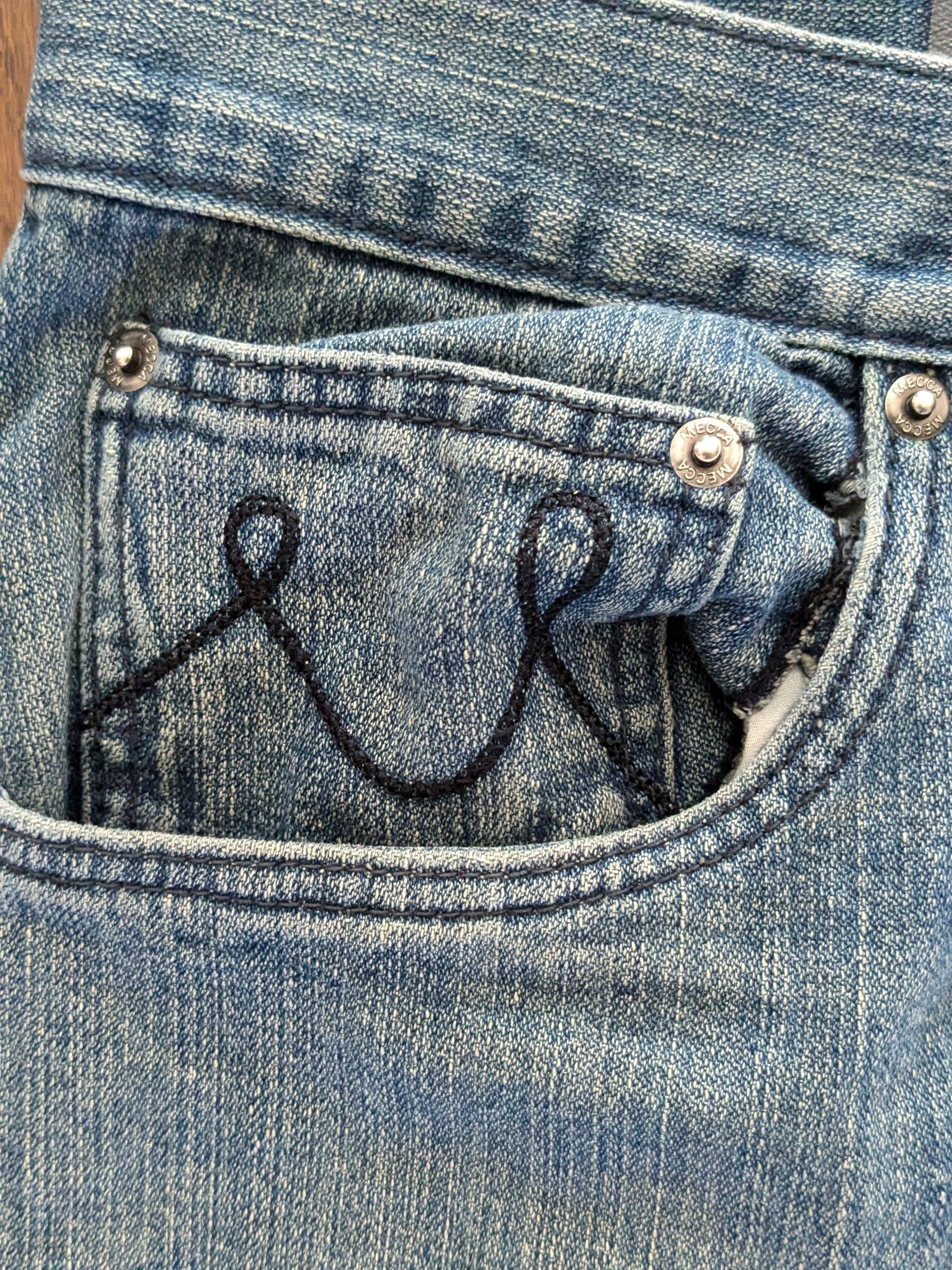 Mecca Y2K Baggy Embroidered Mecca Jeans - Size 36x32 Size US 36 / EU 52 - 7 Thumbnail