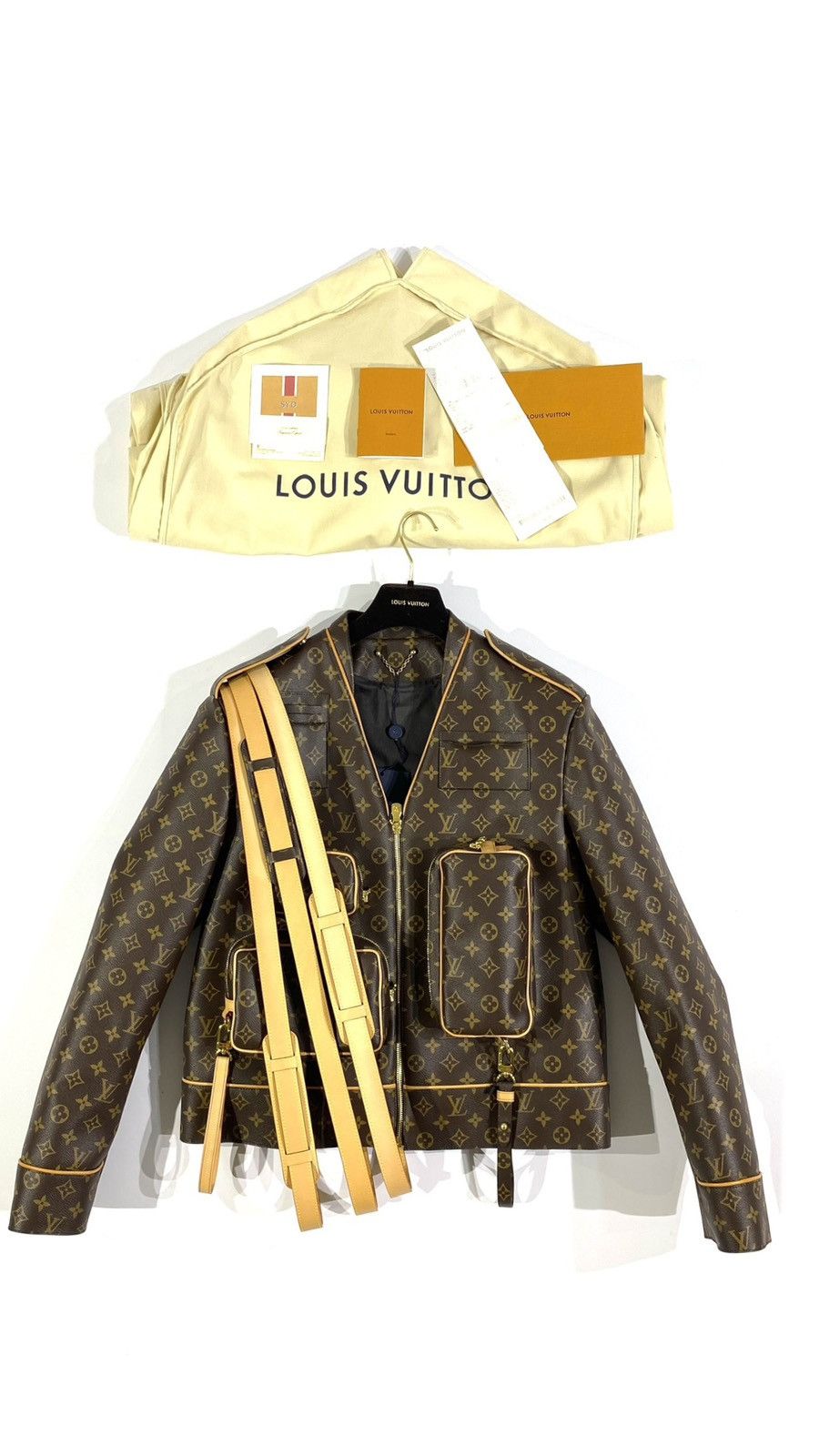 Louis Vuitton Louis Vuitton Monogram Admiral 46 Leather Jacket Virgil Size US S / EU 44-46 / 1 - 1 Thumbnail