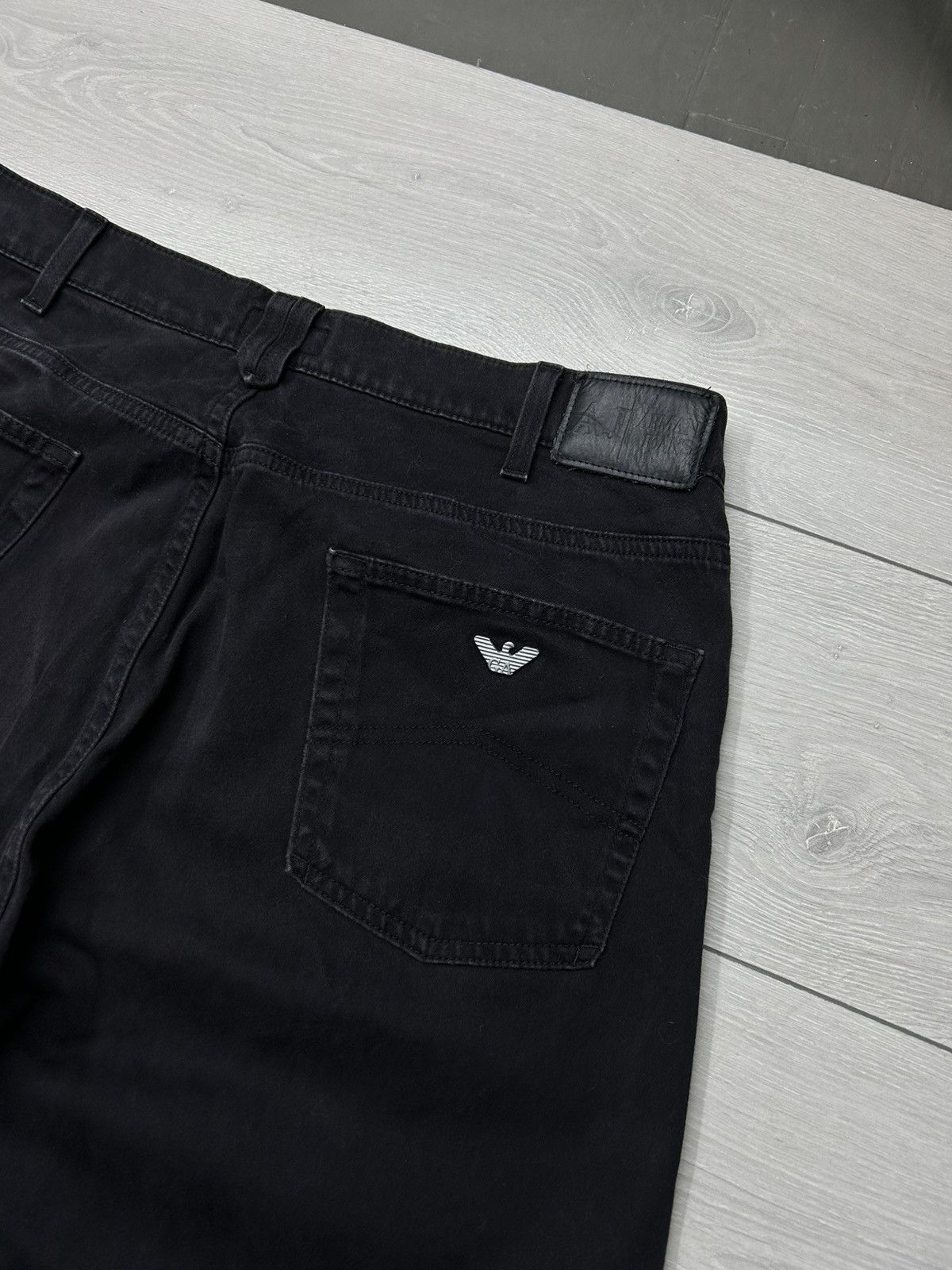 Armani × Vintage Armani Jeans Vintage Black Pant size 38 fit 36 Size US 36 / EU 52 - 3 Thumbnail
